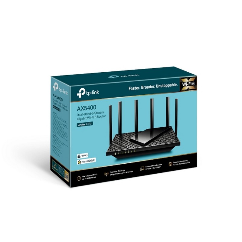 TP-Link - TP-Link Archer AX73 AX5400 Dual-Band Gigabit Wi-Fi 6 Router