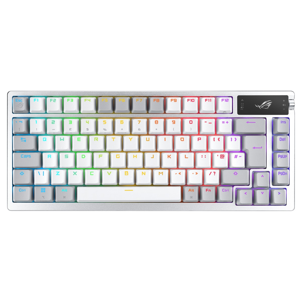 Asus - ASUS ROG Azoth 75 RGB Wireless Gaming Keyboard White Frame - NX Red Switch