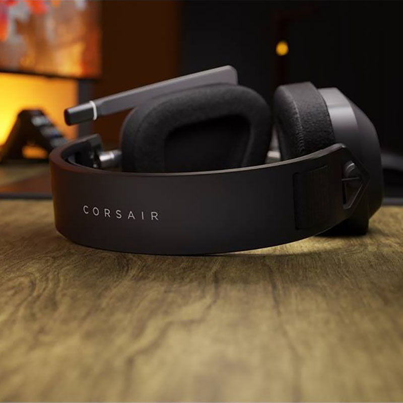 CORSAIR - CORSAIR HS80 MAX WIRELESS Gaming Headset, Steel Gray