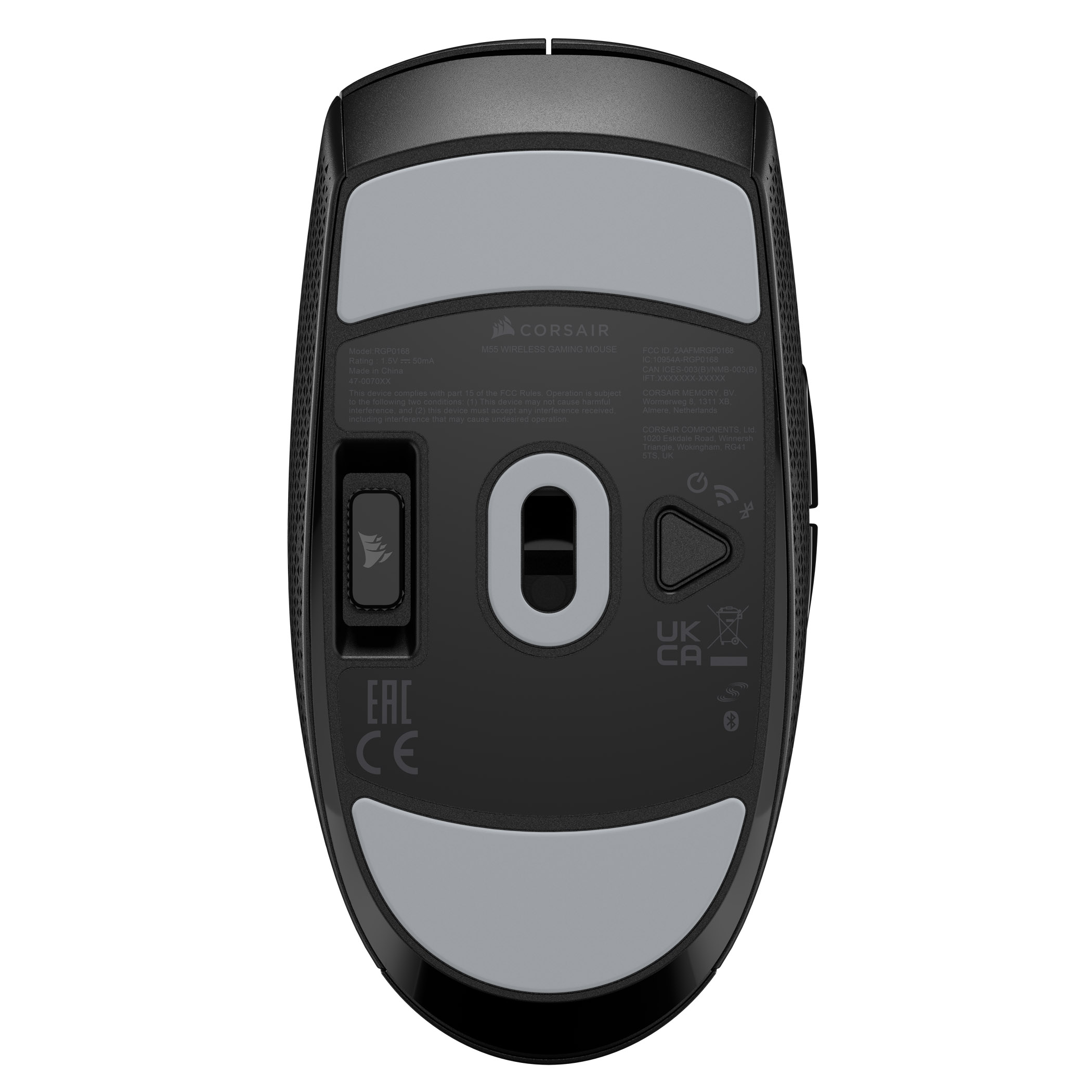 CORSAIR - CORSAIR M55 Wireless Gaming Mouse, Wireless 24000 DPI Black (CH-931F000-WW)