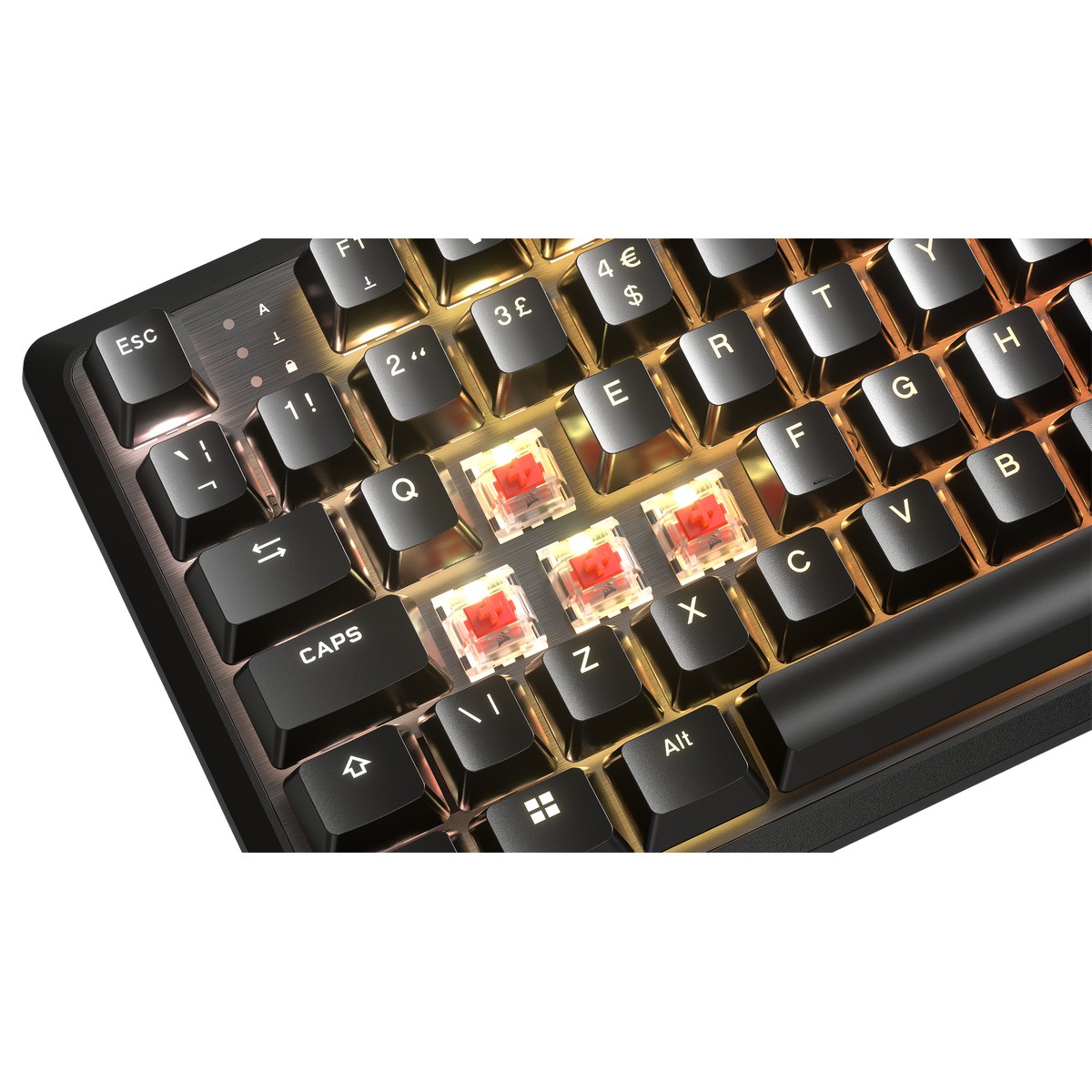 CORSAIR - CORSAIR K70 CORE TKL RGB USB Mechanical Gaming Keyboard - CORSAIR MLX Red v2 Linear Swiotch