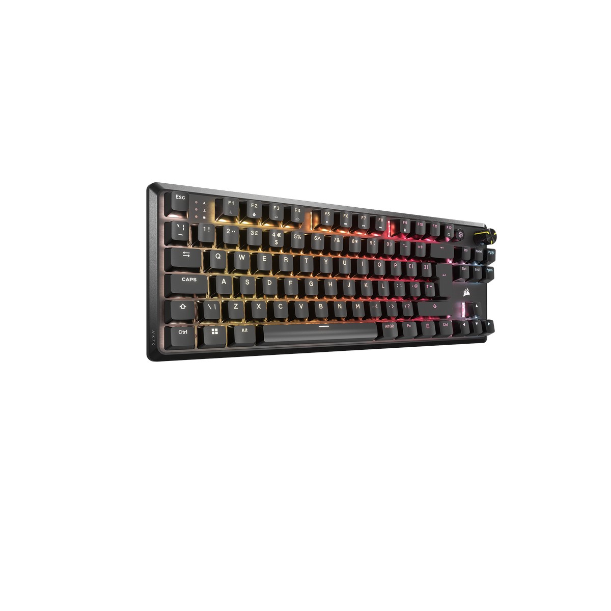 CORSAIR - CORSAIR K70 CORE TKL RGB USB Mechanical Gaming Keyboard - CORSAIR MLX Red v2 Linear Swiotch