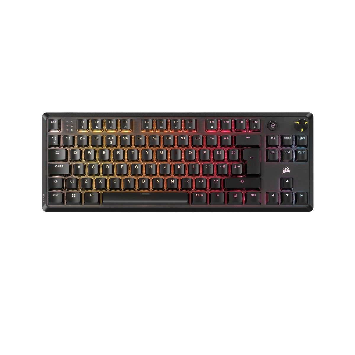 CORSAIR - CORSAIR K70 CORE TKL RGB USB Mechanical Gaming Keyboard - CORSAIR MLX Red v2 Linear Swiotch