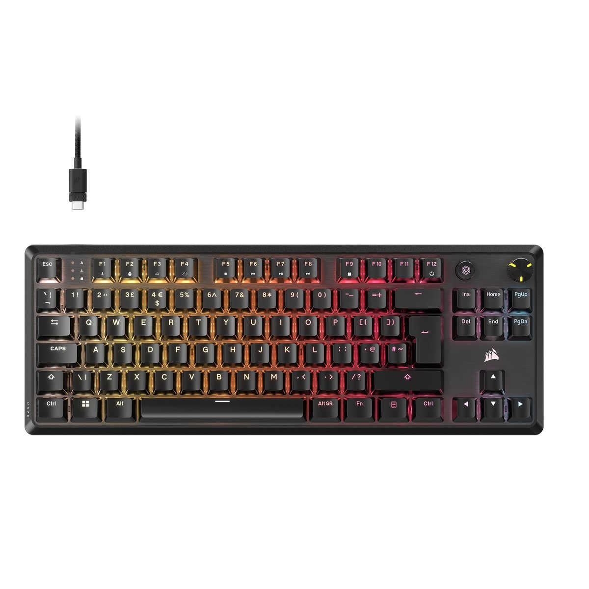 CORSAIR K70 CORE TKL RGB USB Mechanical Gaming Keyboard - CORSAIR MLX Red v2 Linear Swiotch