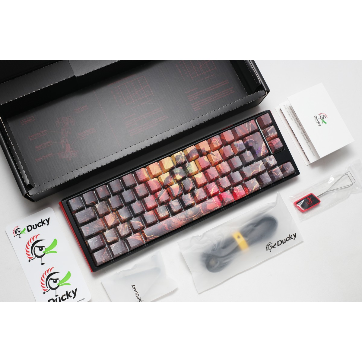 Ducky - Ducky x DOOM SF 65% Gaming Keyboard Limited Edition Cherry MX Blue Switches UK L