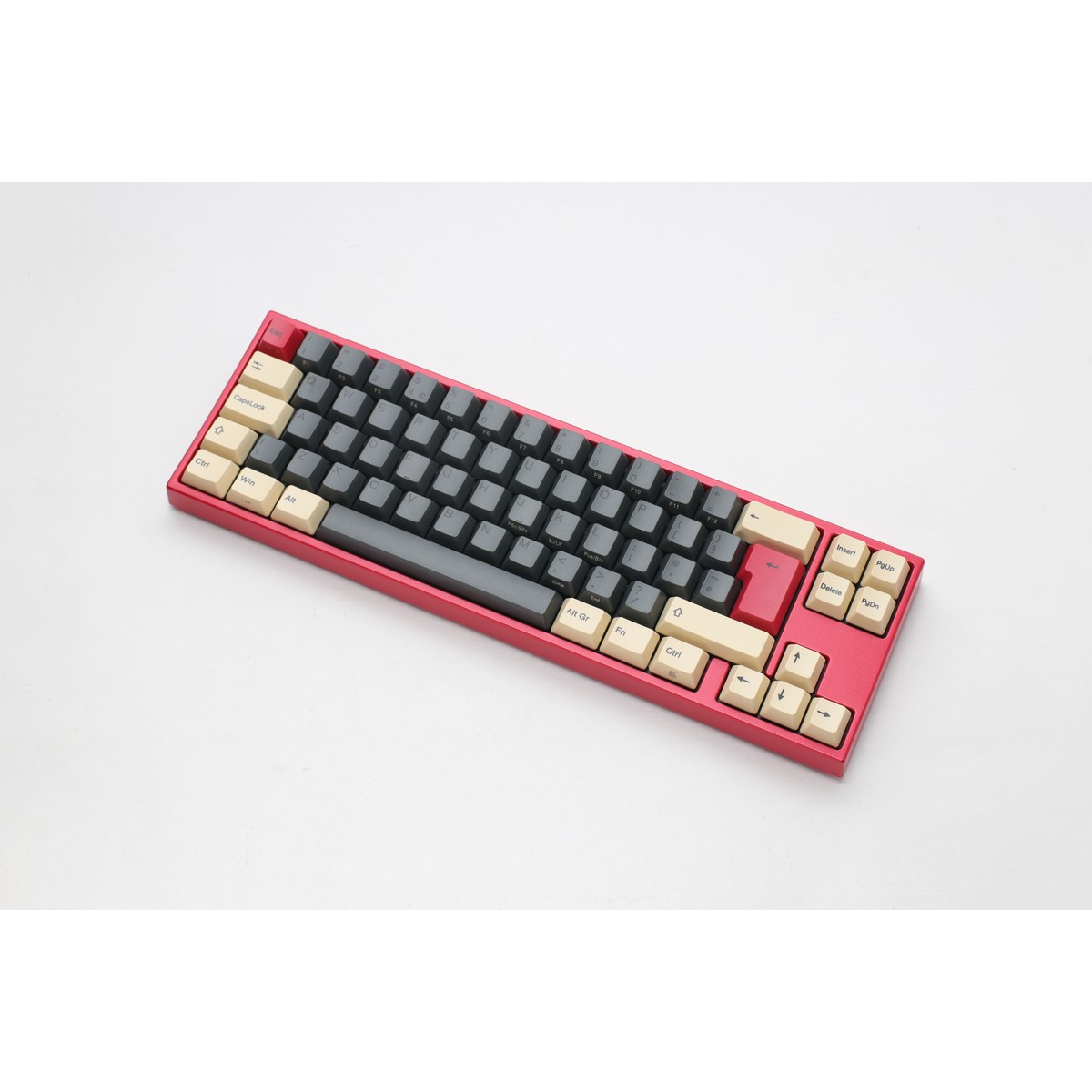 Ducky - Ducky x Varmilo MIYA 69 Pro Knight Mechanical Gaming Keyboard Cherry MX Blue White Backlit - Red/Grey/Cream