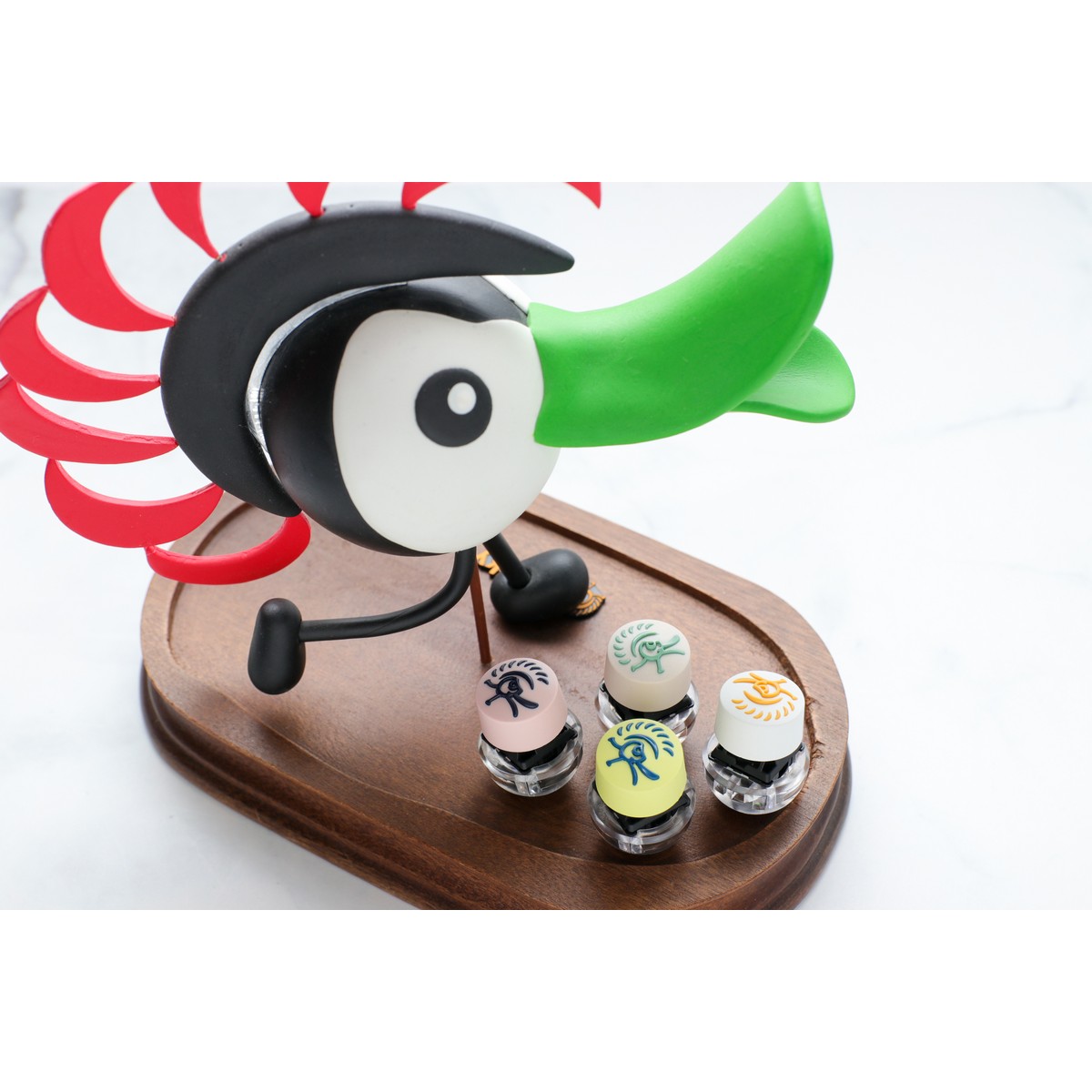 Ducky - Wobbly Ducky Keychain Matcha