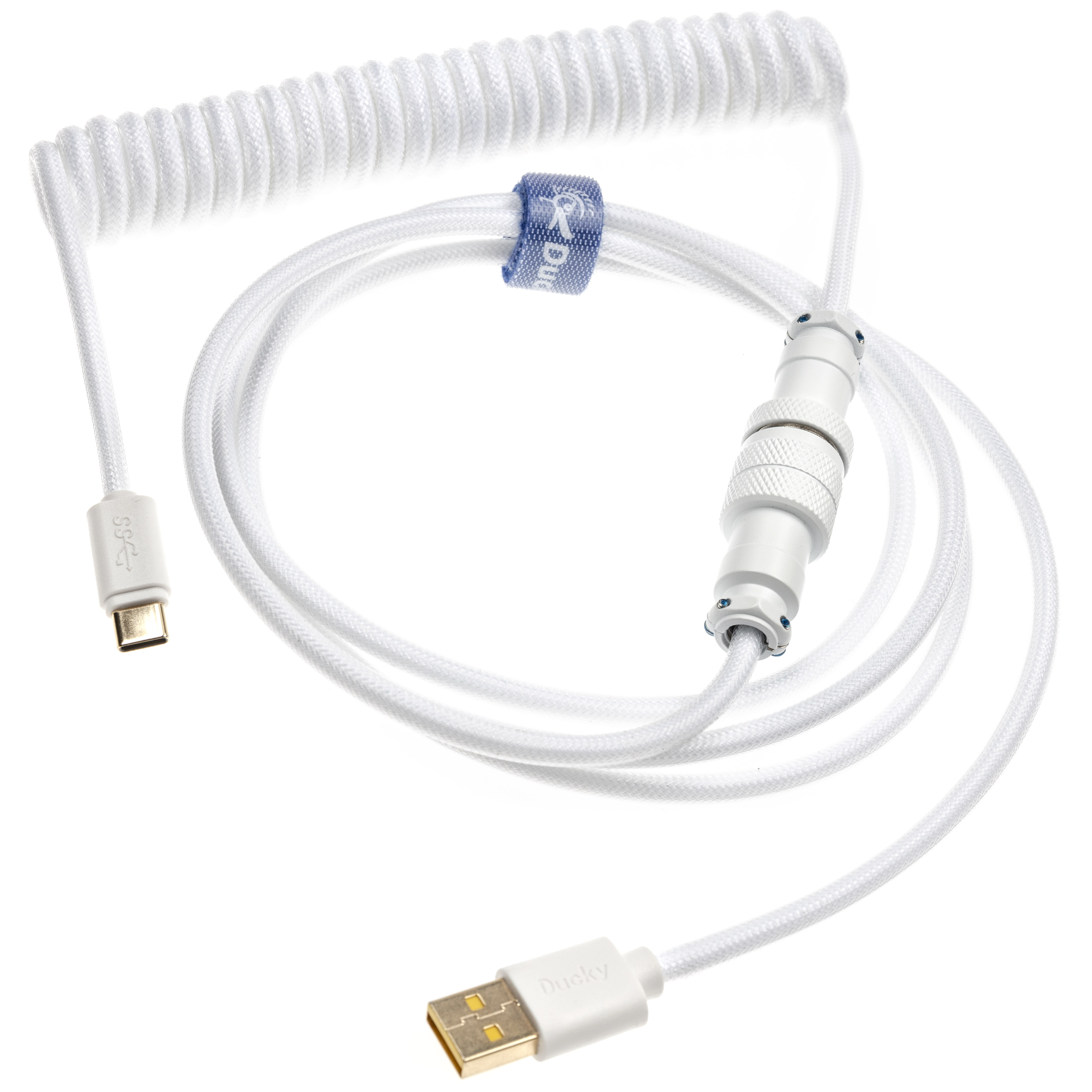 Ducky Keyboard Coiled Cable V2 Pure White