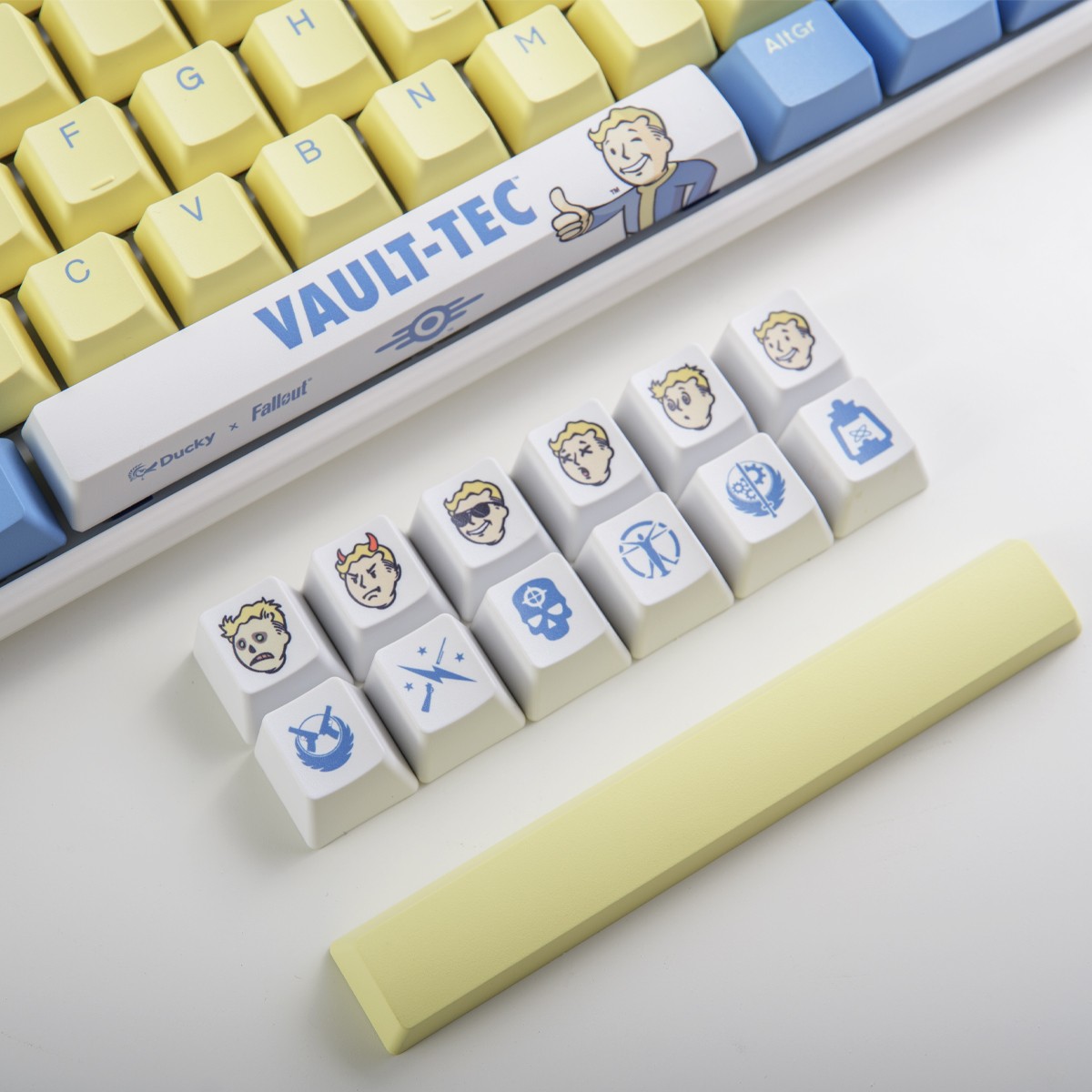 Ducky - Ducky x Fallout One 3 RGB LE Cherry Blue Switch Mechanical Gaming Keyboard UK Layout