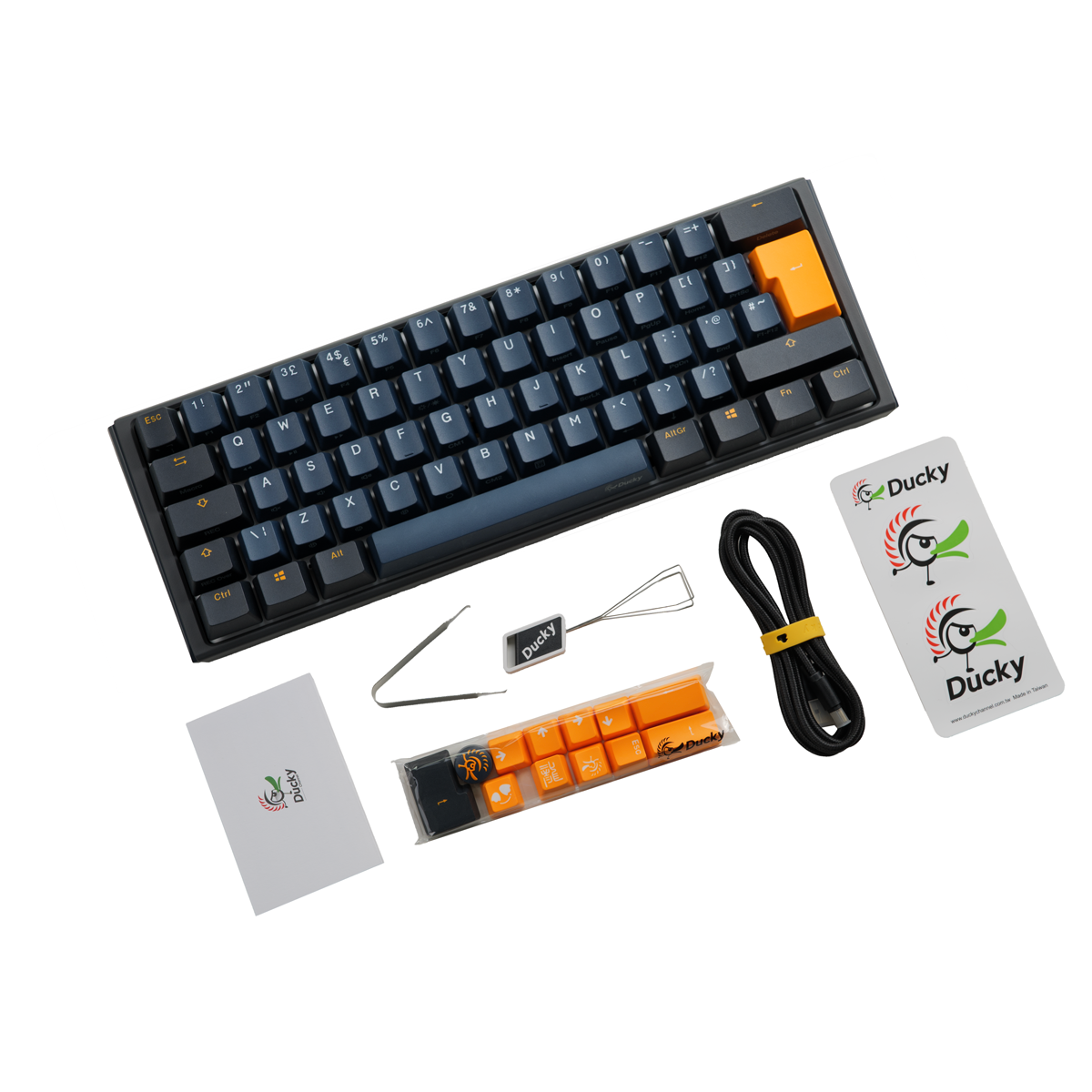 Ducky - Ducky One 3 Pro Nazca Line 60% Cherry MX2A Speed Silver Switch Mechanical Gaming Keyboard