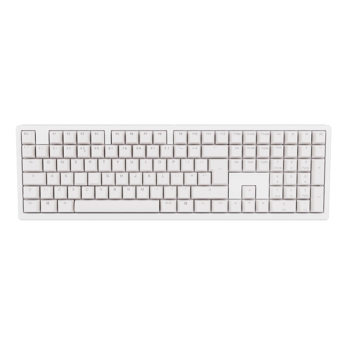 Ducky - Ducky Zero 6108 Classic White Wireless Mechanical Keyboard Cherry MX2A Brown