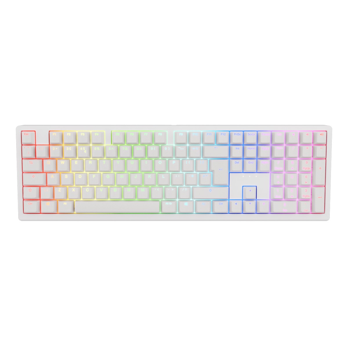 Ducky Zero 6108 Classic White Wireless Mechanical Keyboard Cherry MX2A Brown