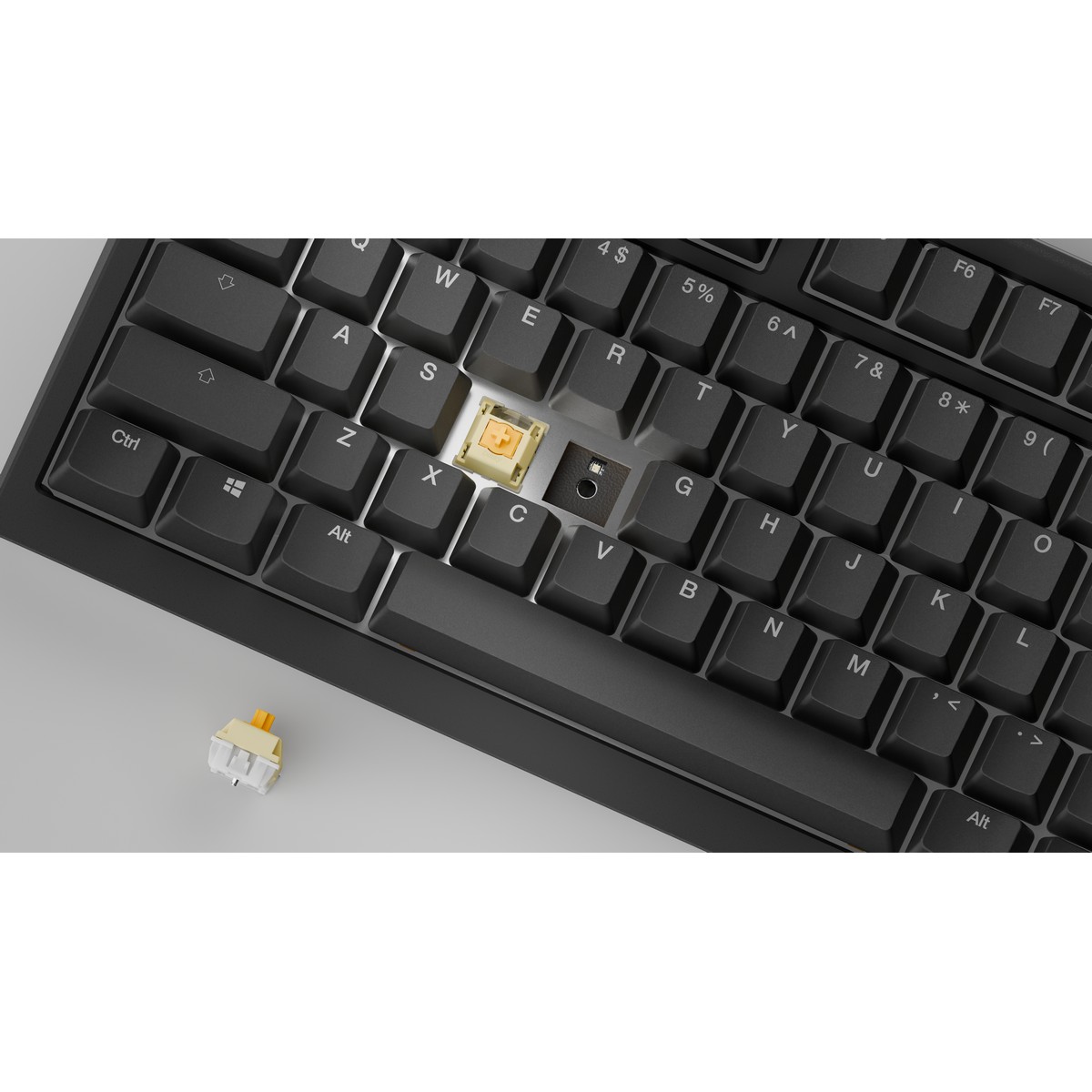 Ducky - Ducky One X 100% Wireless Ducky Linear Inductive Switch RGB Gaming Keyboard Black  - UK Layout