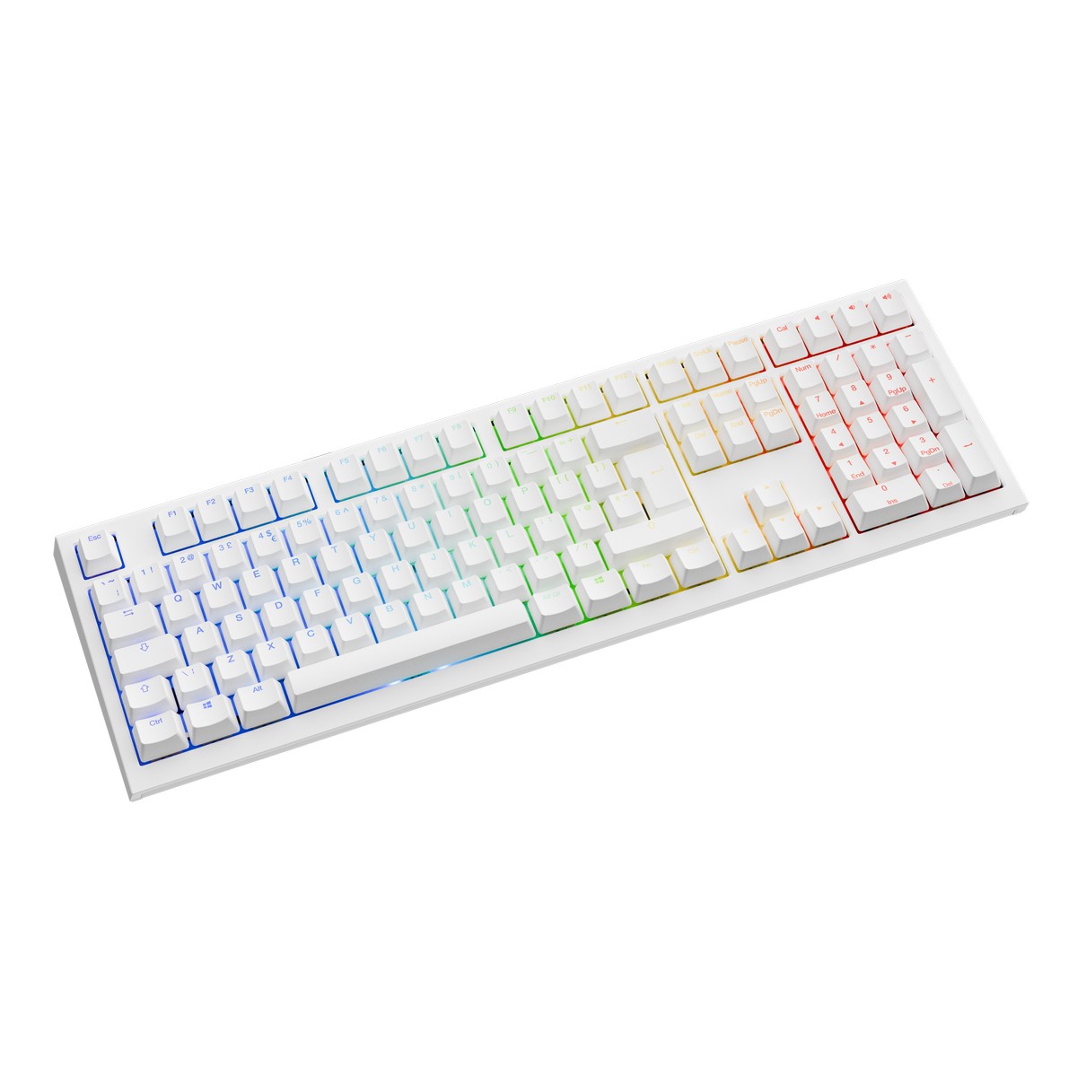 Ducky - Ducky One X 100% Wireless Ducky Linear Inductive Switch RGB Gaming Keyboard White  - UK Layout