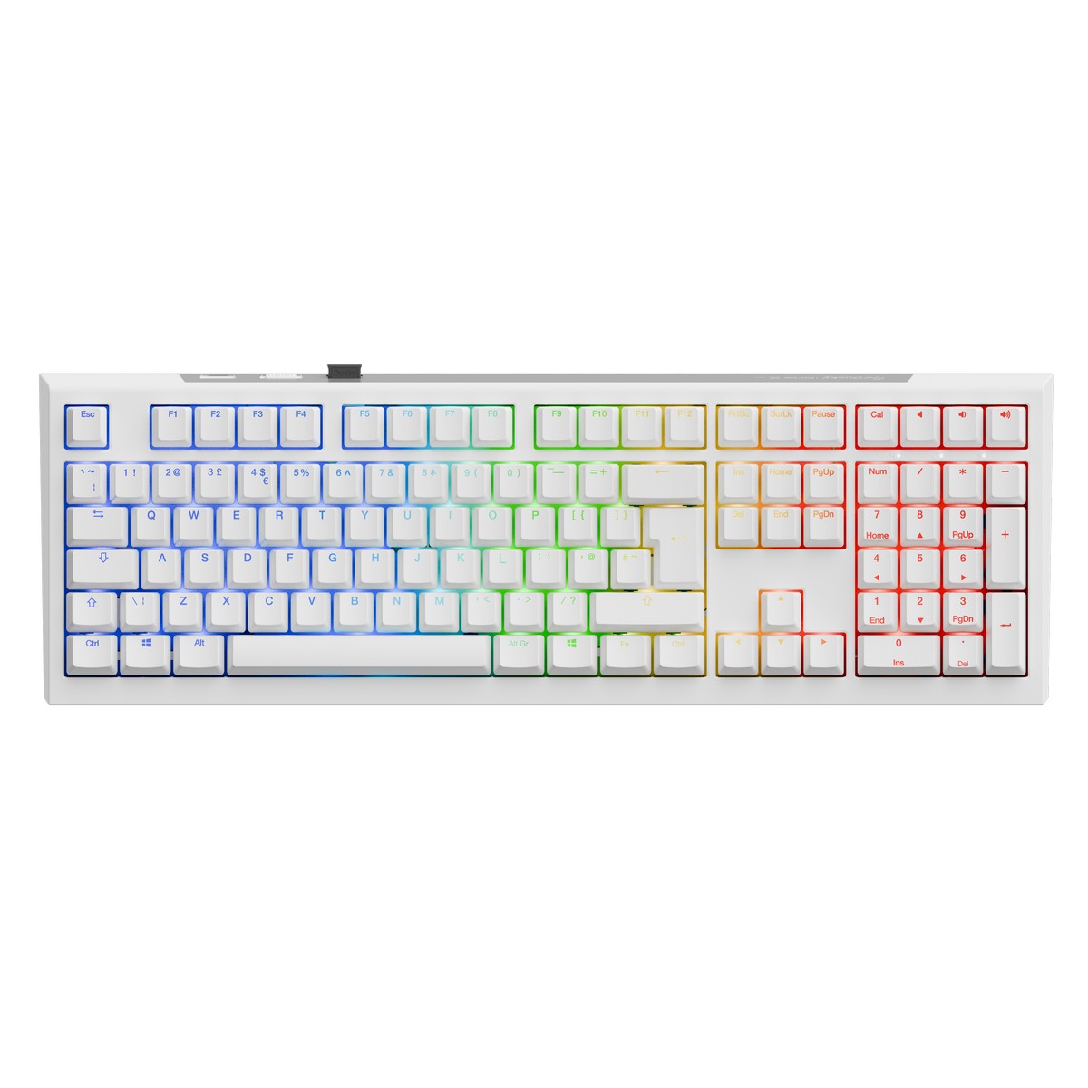 Ducky One X 100% Wireless Ducky Linear Inductive Switch RGB Gaming Keyboard White  - UK Layout