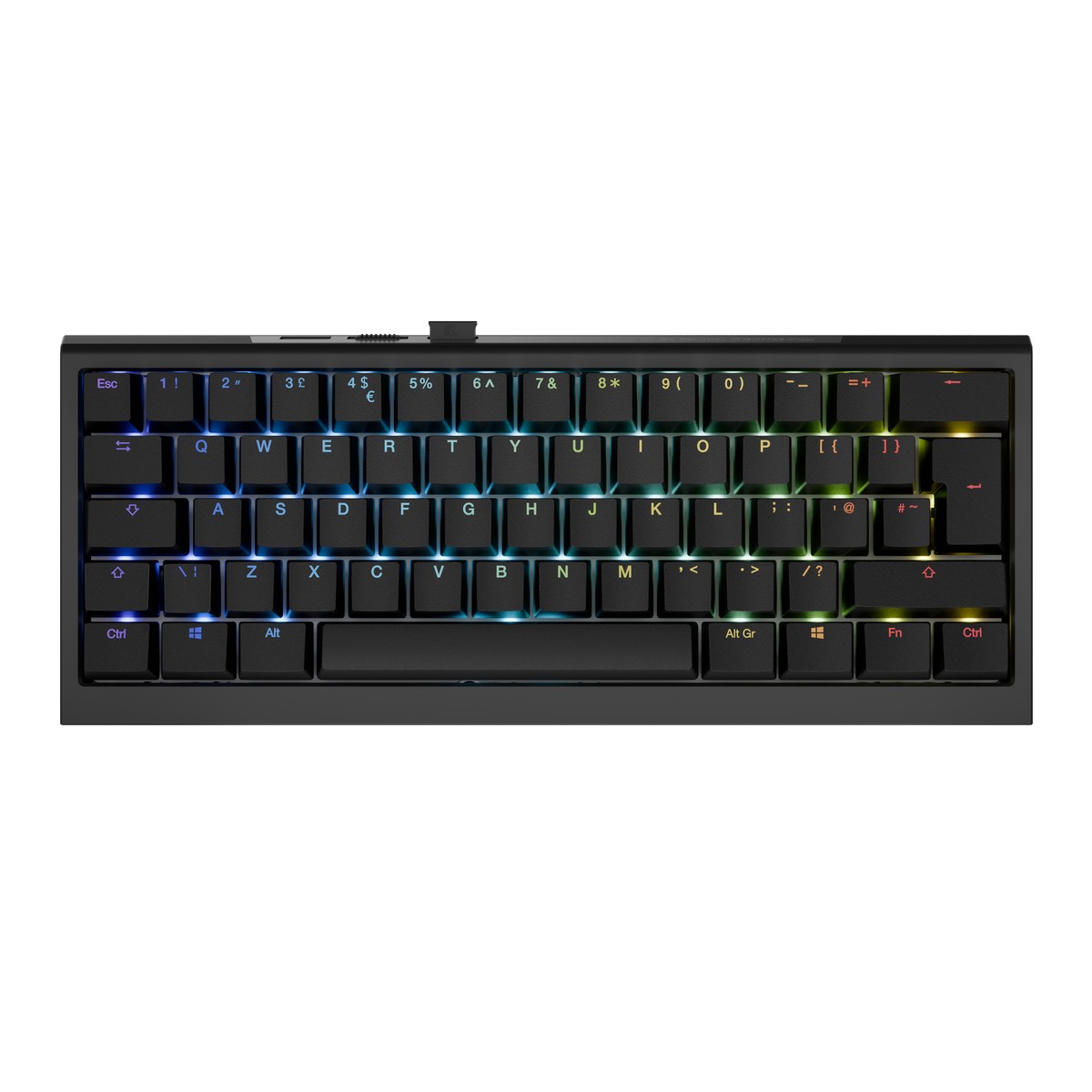 Ducky One X Mini 60% Wireless Ducky Linear Inductive Switch RGB Gaming Keyboard Black - UK Layout