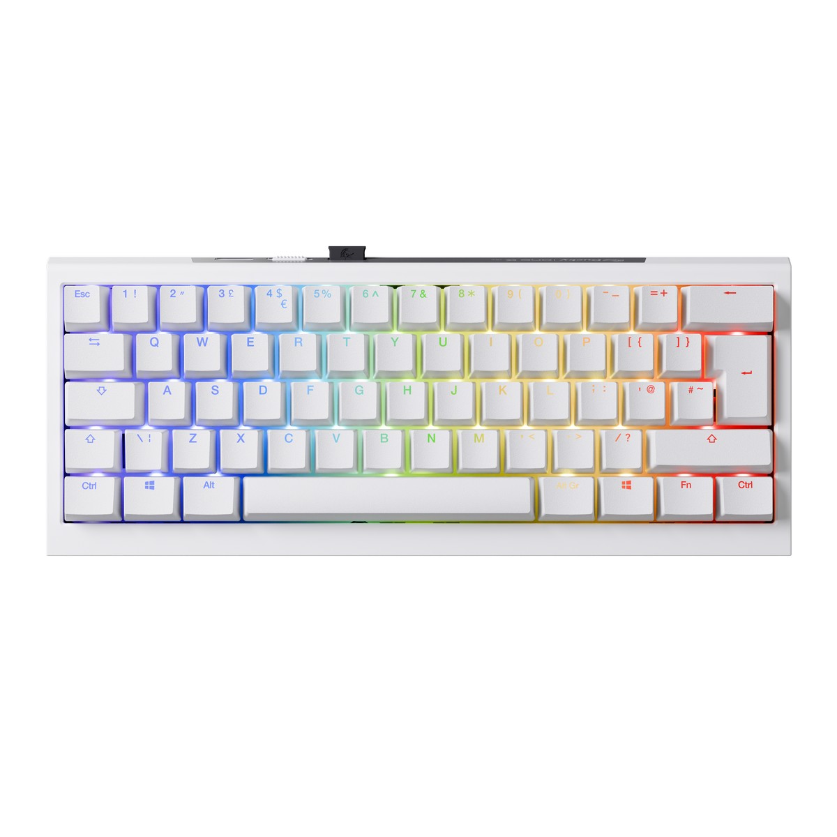 Ducky One X Mini 60% Wireless Ducky Linear Inductive Switch RGB Gaming Keyboard White  - UK Layout