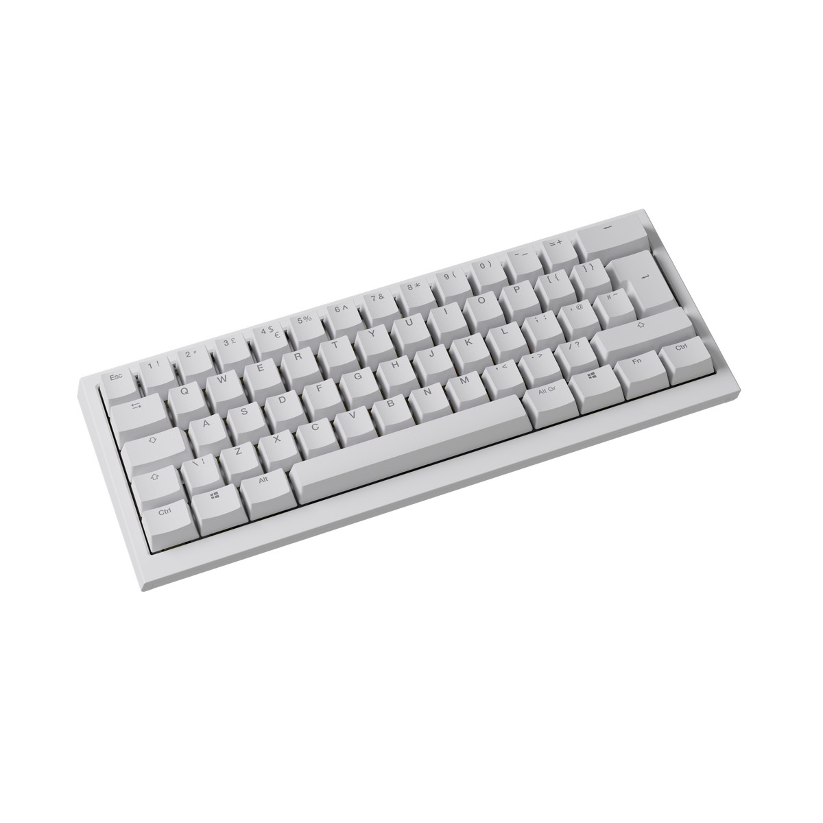 Ducky - Ducky One X Mini 60% Wireless Ducky Linear Inductive Switch RGB Gaming Keyboard White  - UK Layout