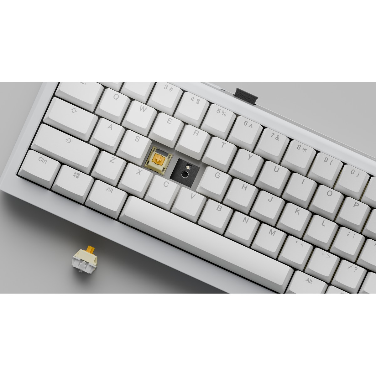 Ducky - Ducky One X Mini 60% Wireless Ducky Linear Inductive Switch RGB Gaming Keyboard White  - UK Layout