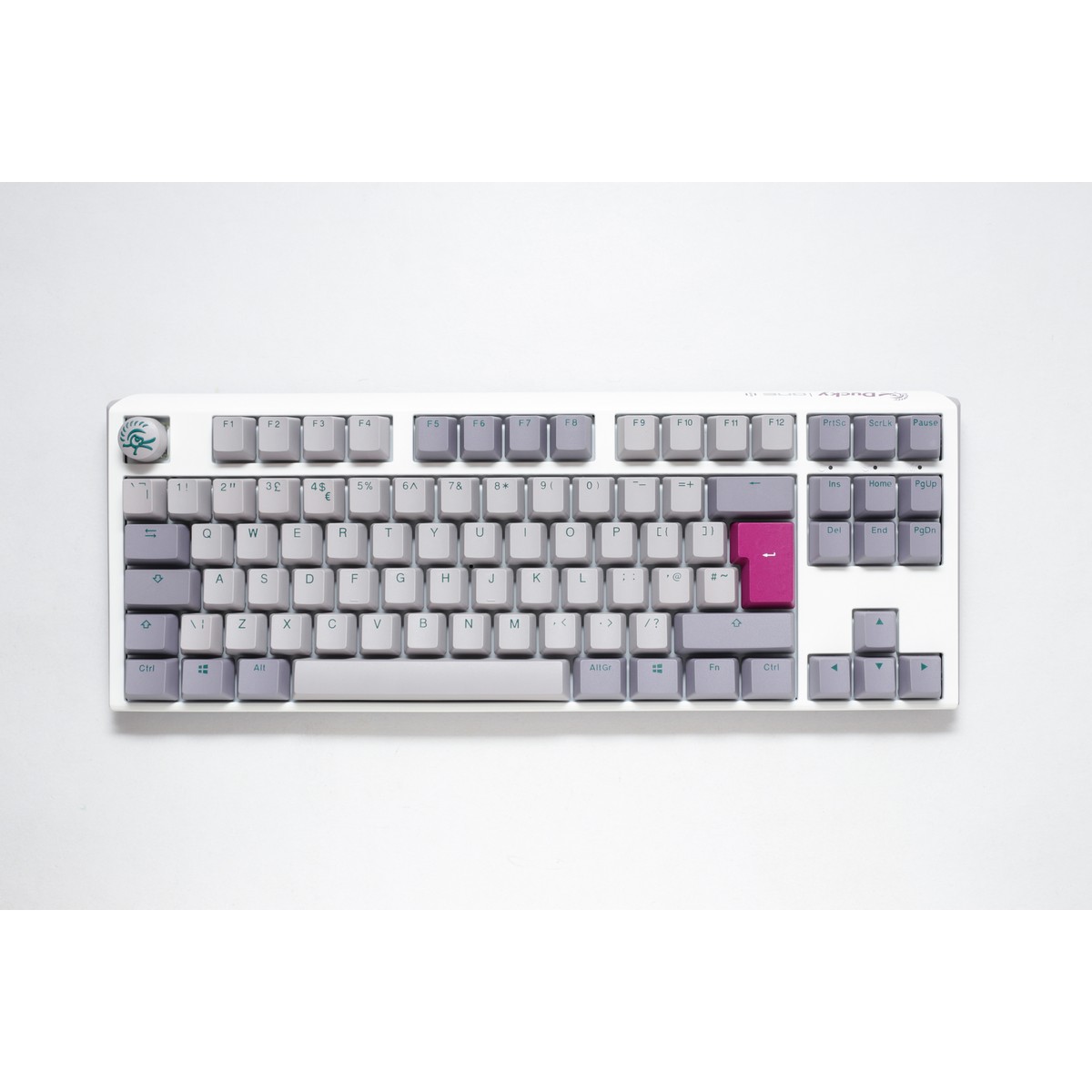 Ducky - Ducky One3 Mist TKL Ergo Clear Cherry MX Switch Gaming Keyboard