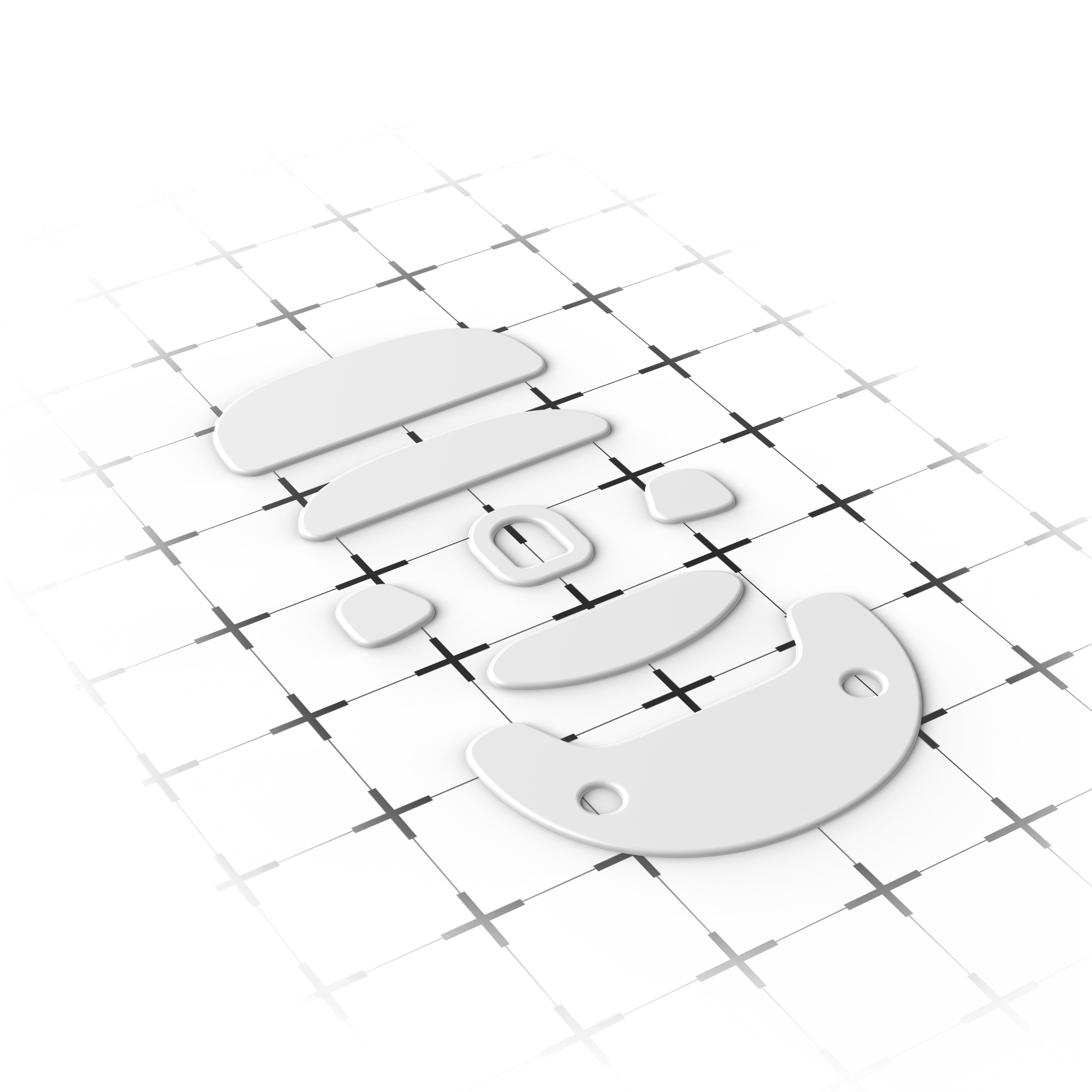 Endgame Gear OP1 Mouse Skates, 99,5% PTFE - White, Single Set