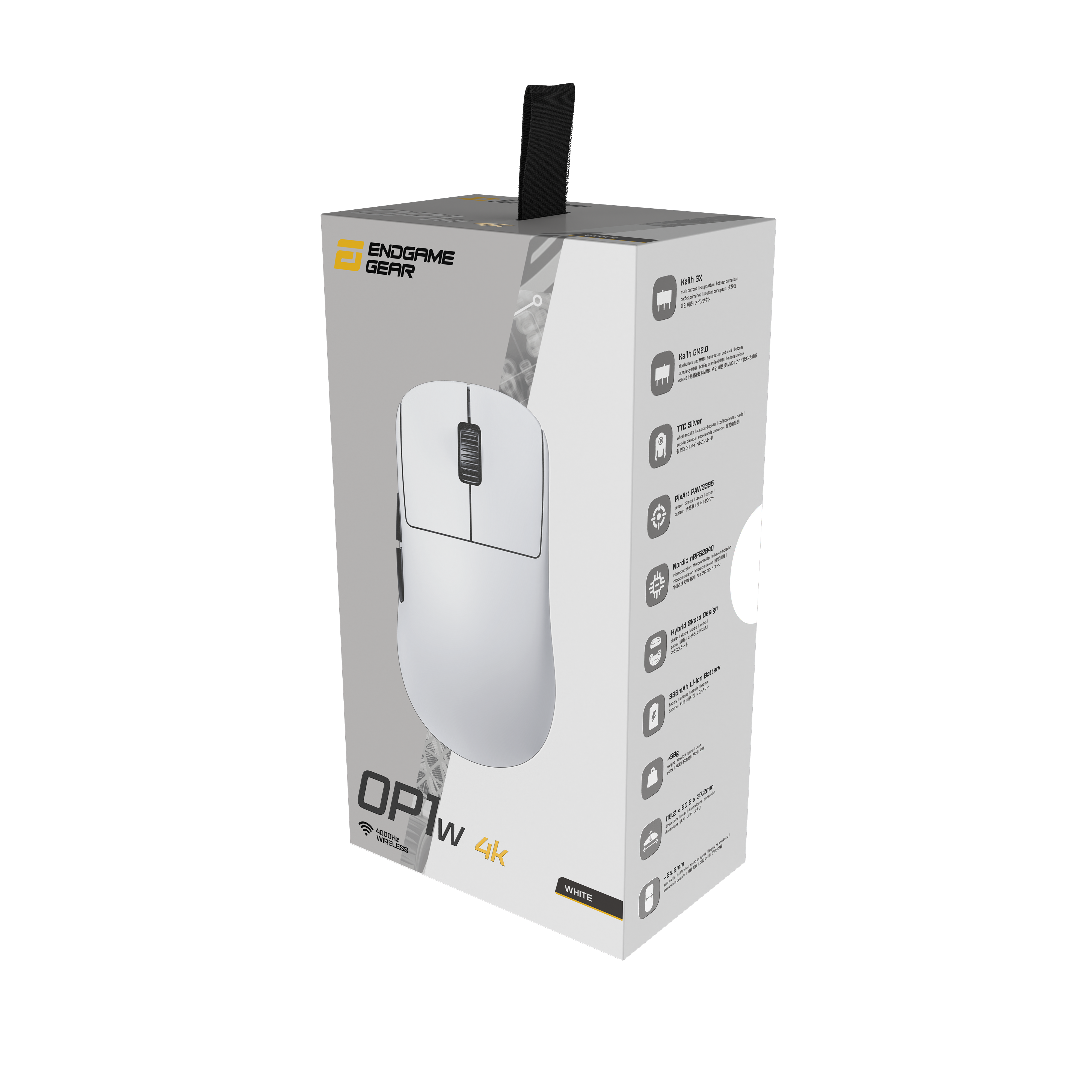 Endgame Gear OP1w 4k Wireless Gaming Mouse - White | OcUK Endgame Gear OP1w 4k Wireless Gaming Mouse - White | OcUK
