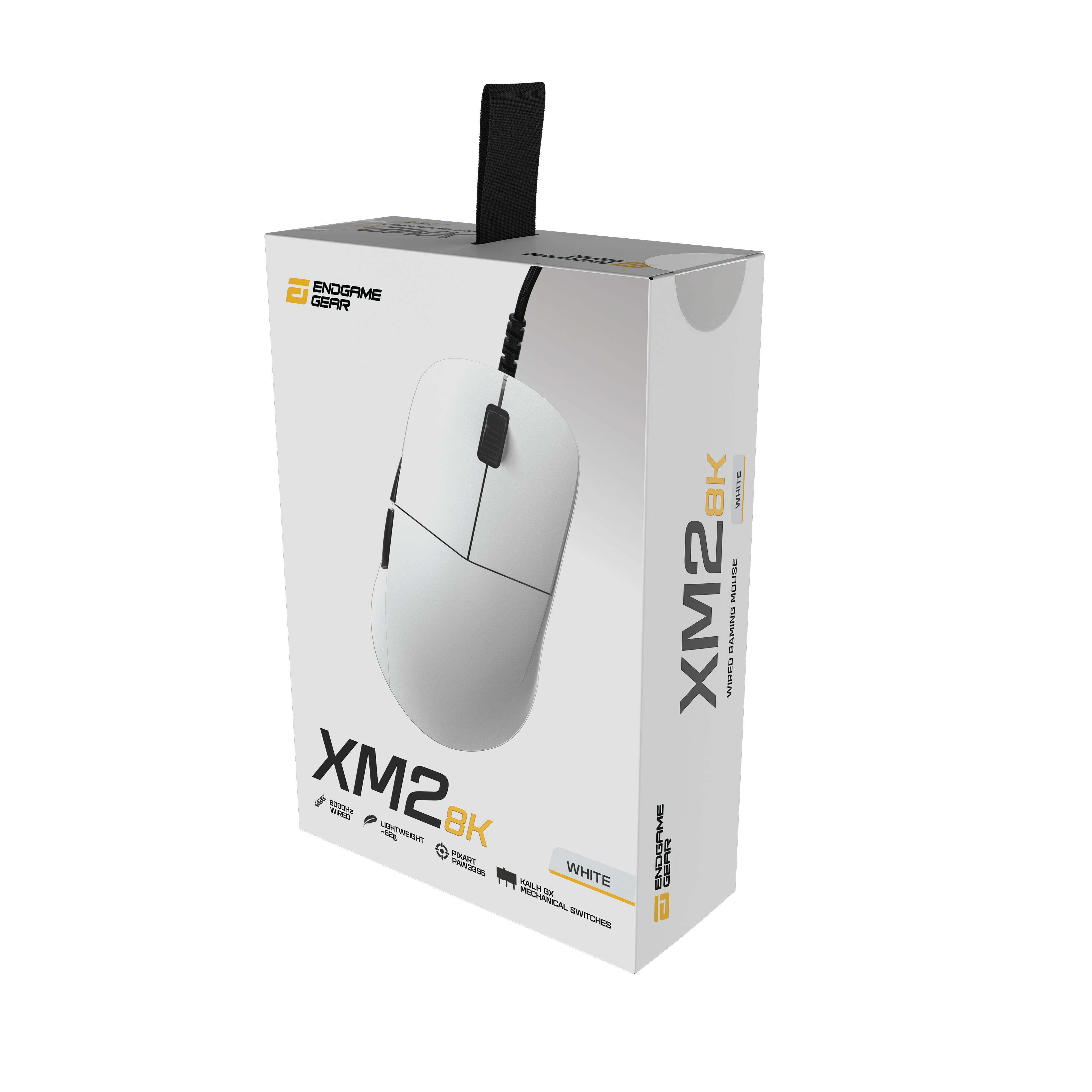 Endgame Gear - Endgame Gear XM2 8k USB Optical Lightweight Gaming Mouse - White