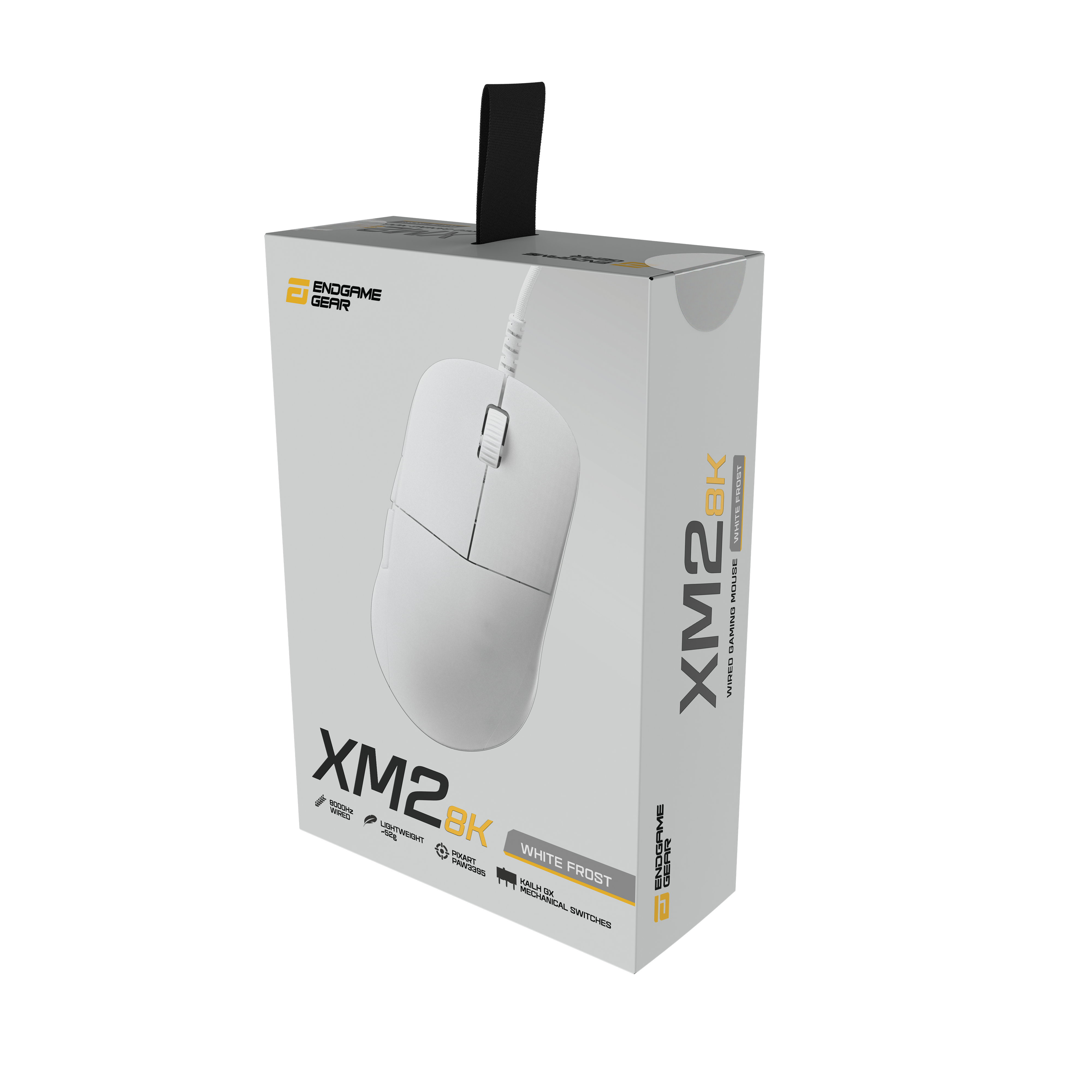 Endgame Gear - Endgame Gear XM2 8k USB Optical Lightweight Gaming Mouse - White Frost