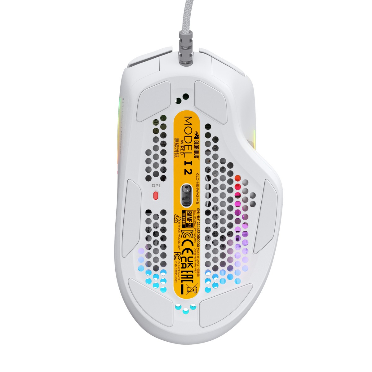 Glorious - Glorious Model IV2 Wired Optical USB Gaming Mouse - White