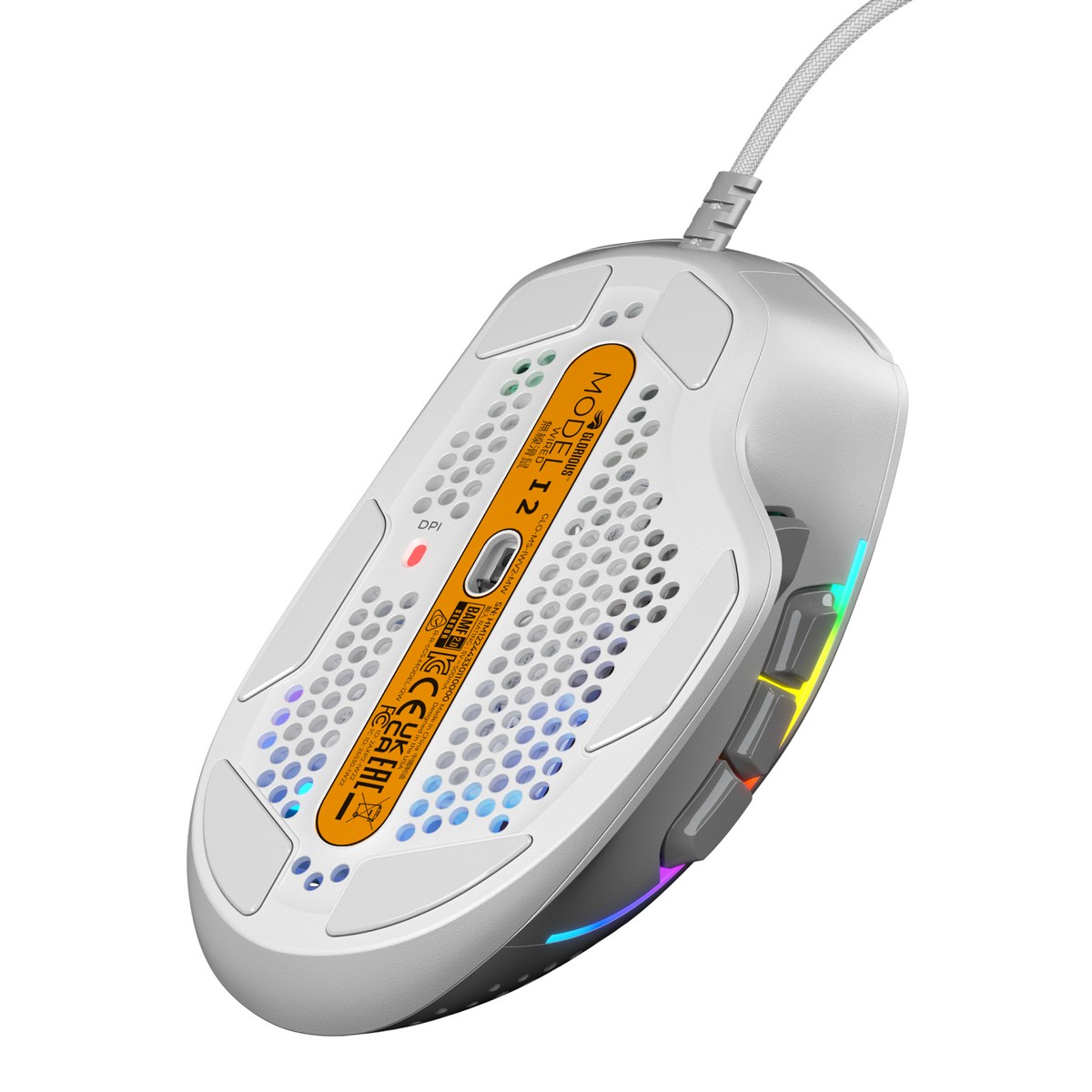 Glorious - Glorious Model IV2 Wired Optical USB Gaming Mouse - White