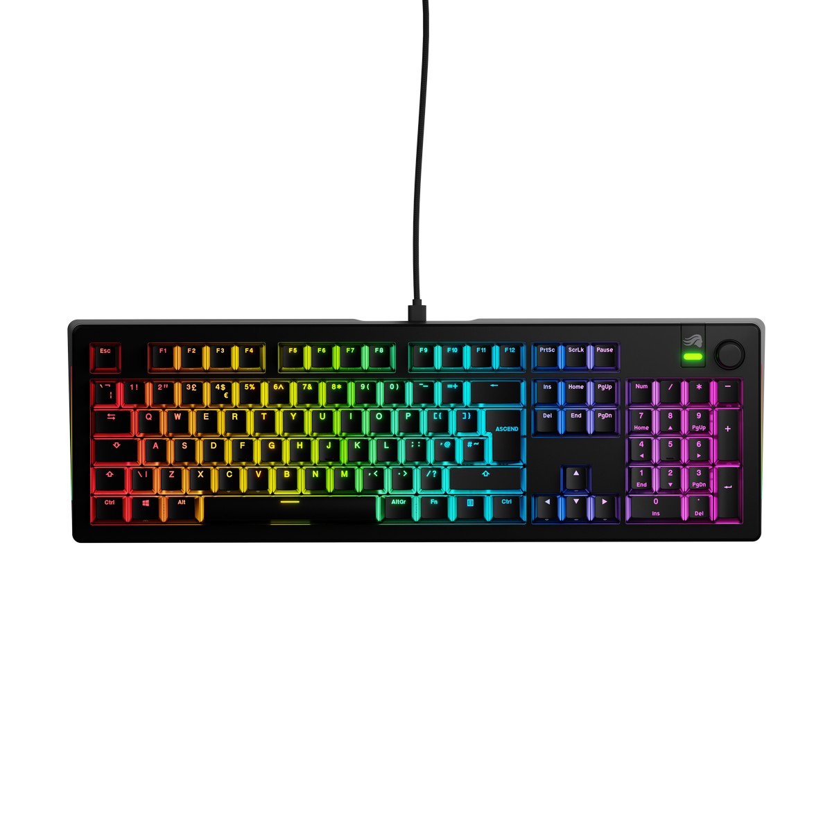 Glorious - Glorious GMMK 3 100% Prebuilt Wired Gaming Keyboard Fox Switches Black - UK