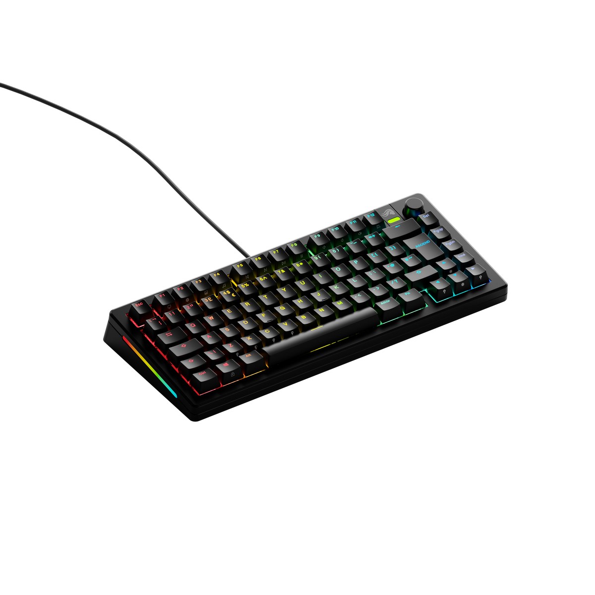 Glorious - Glorious GMMK 3 HE 75% Prebuilt Wired Gaming Keyboard Fox HE Switches Black - UK