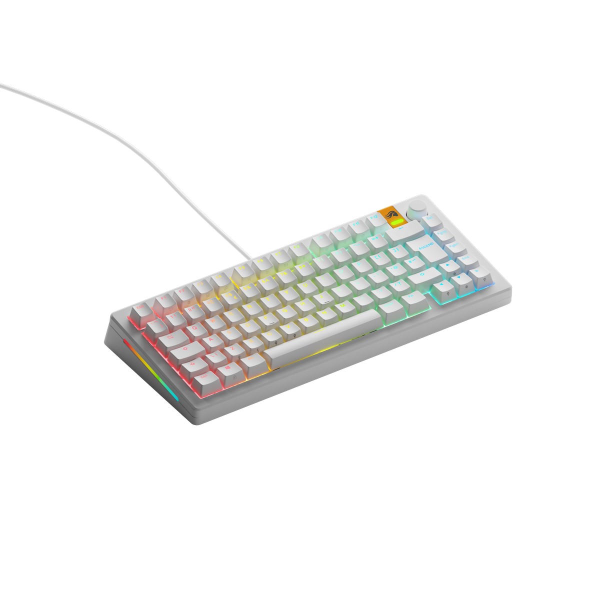 Glorious - Glorious GMMK 3 HE 75% Prebuilt Wired Gaming Keyboard Fox HE Switches White - UK