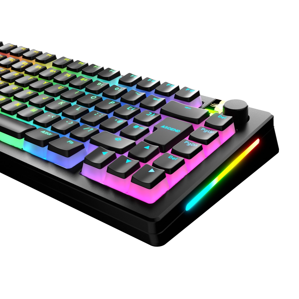 Glorious - Glorious GPBT Aura V3 Black UK English RGB Keycaps (GLO-KB-ACC-KC-GPBT-AURA-BLK-