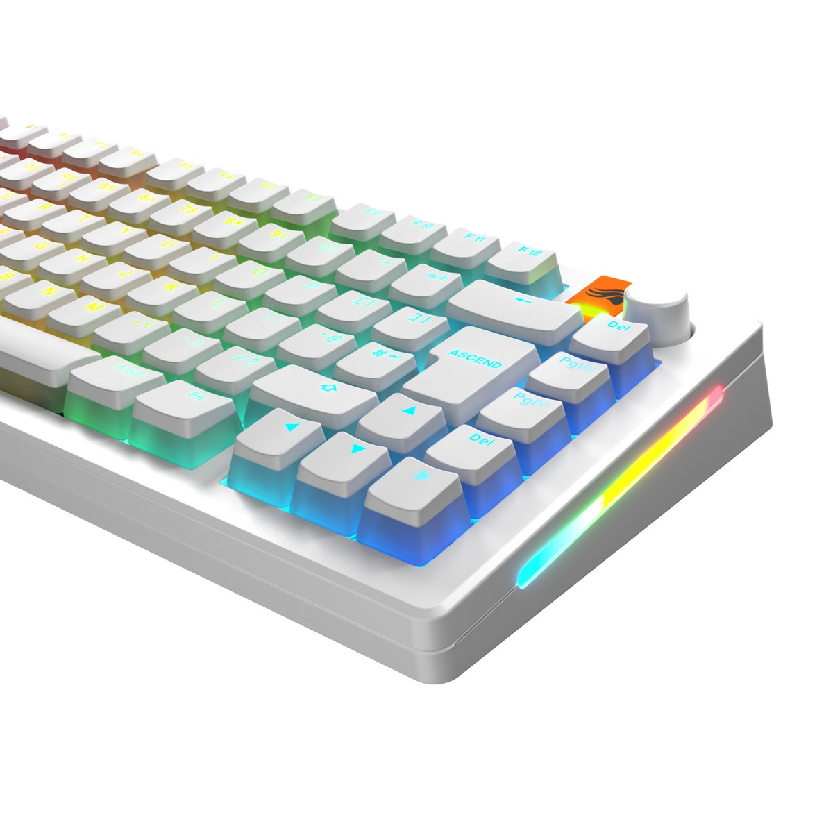 Glorious - Glorious GPBT Aura V3 White UK English RGB Keycaps (GLO-KB-ACC-KC-GPBT-AURA-WHT-