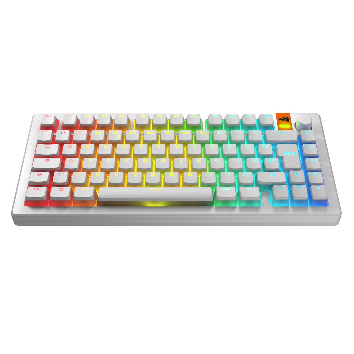 Glorious GPBT Aura V3 White UK English RGB Keycaps (GLO-KB-ACC-KC-GPBT-AURA-WHT-