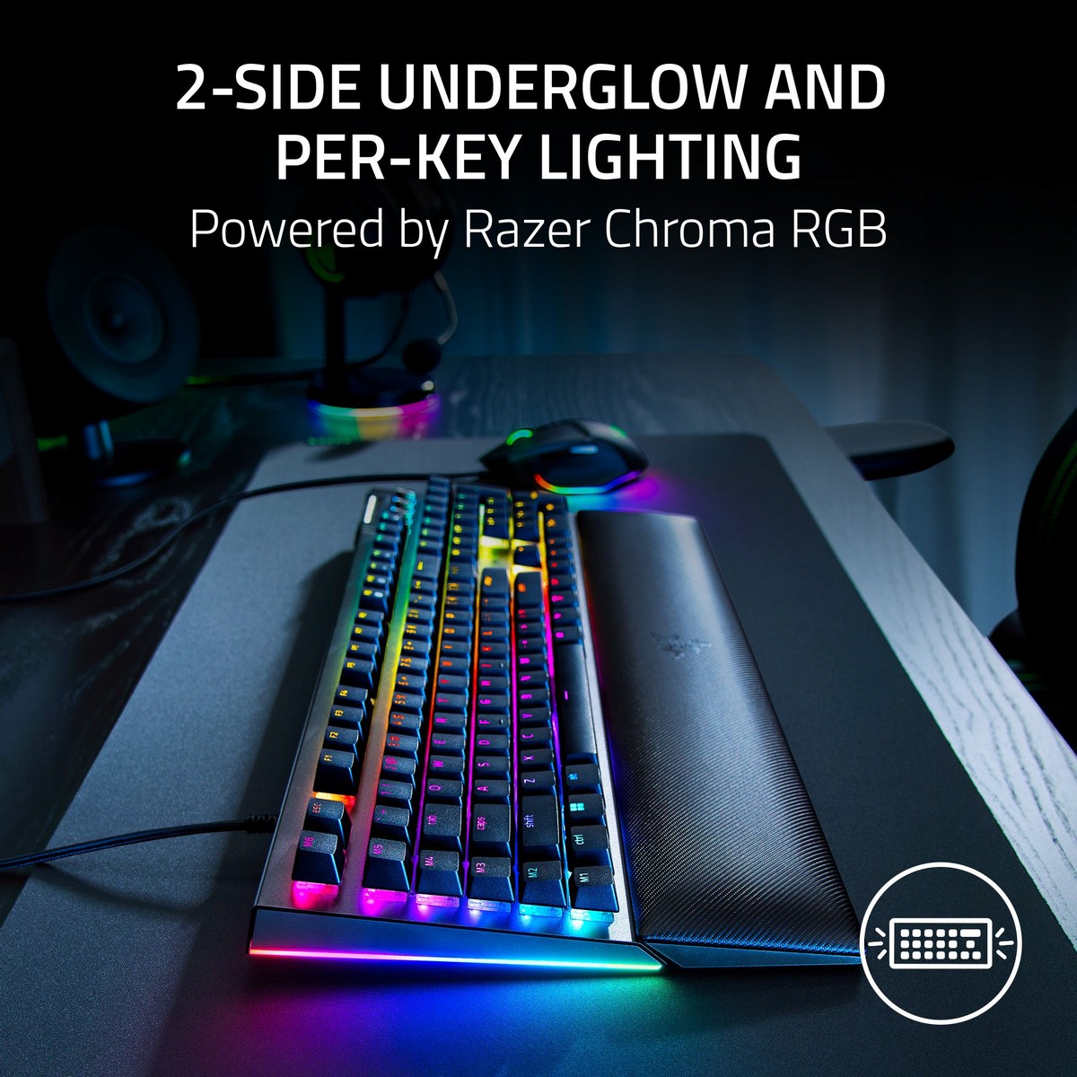 Razer BlackWidow V4 USB RGB Mechanical Gaming Keyboard Green Clicky Switch - UK