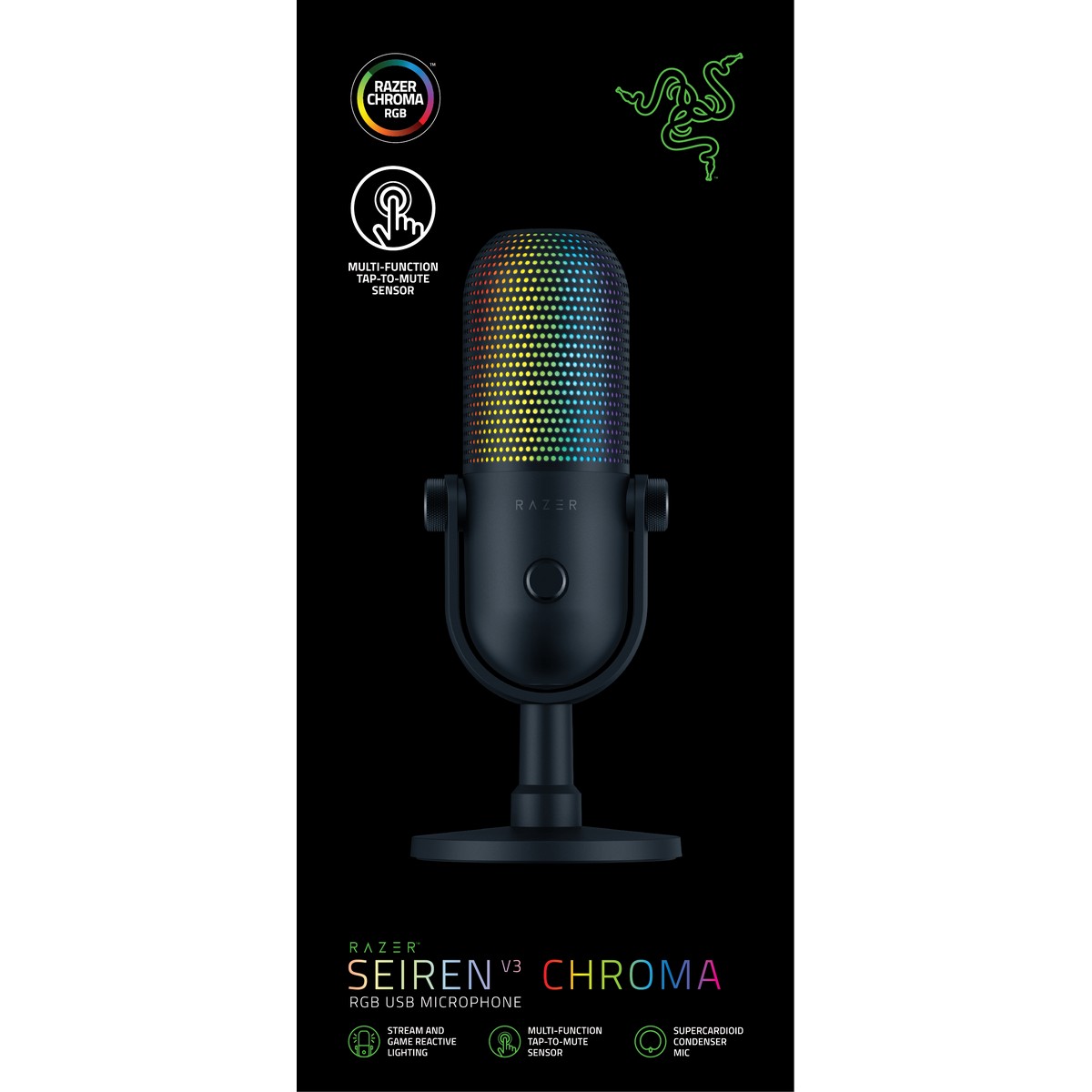 Razer - Razer Seiren V3 Chroma Gaming Microphone