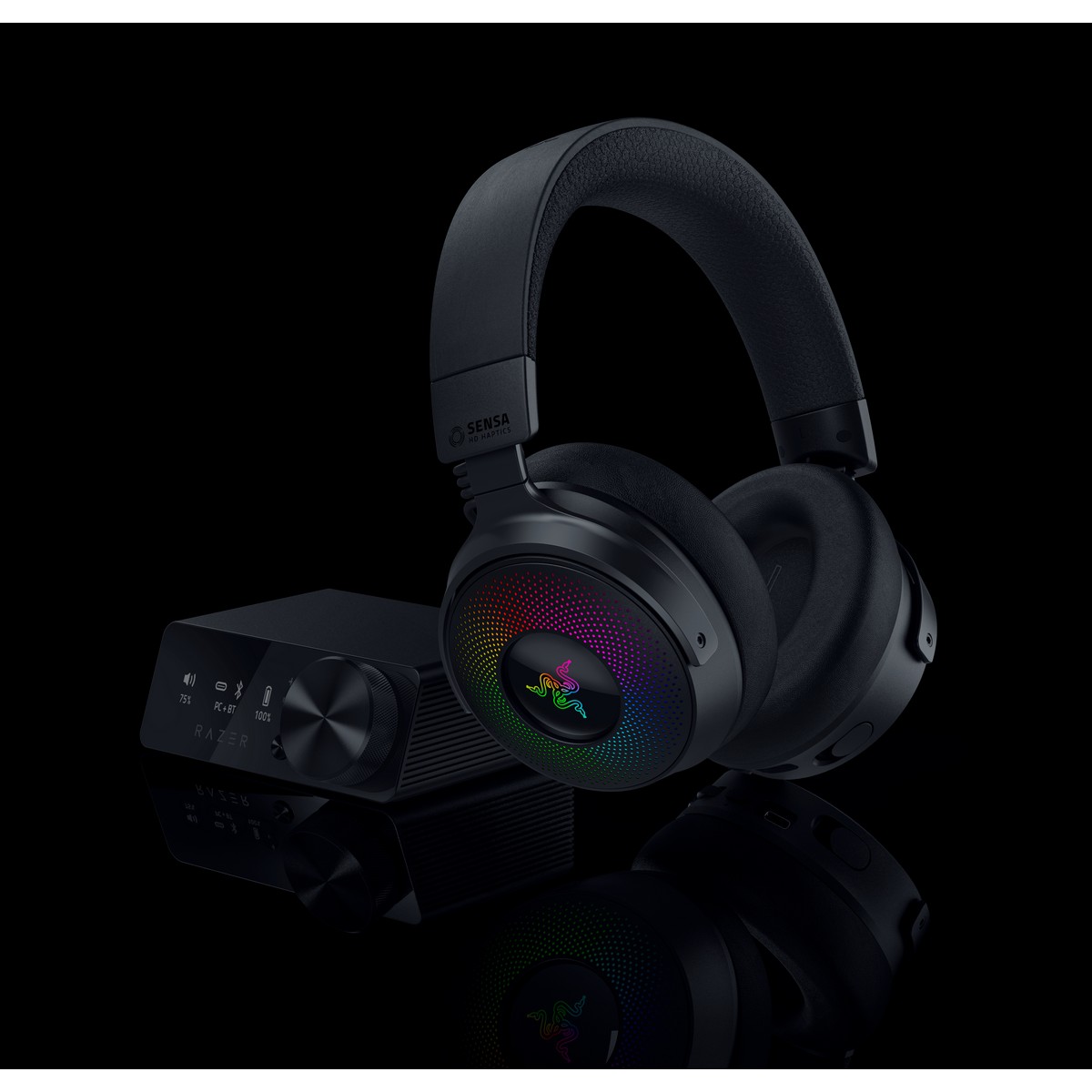 Razer - Razer Kraken V4 Pro Wireless RGB Haptic Feedback Gaming Headset (RZ04-05160100-R3M1)