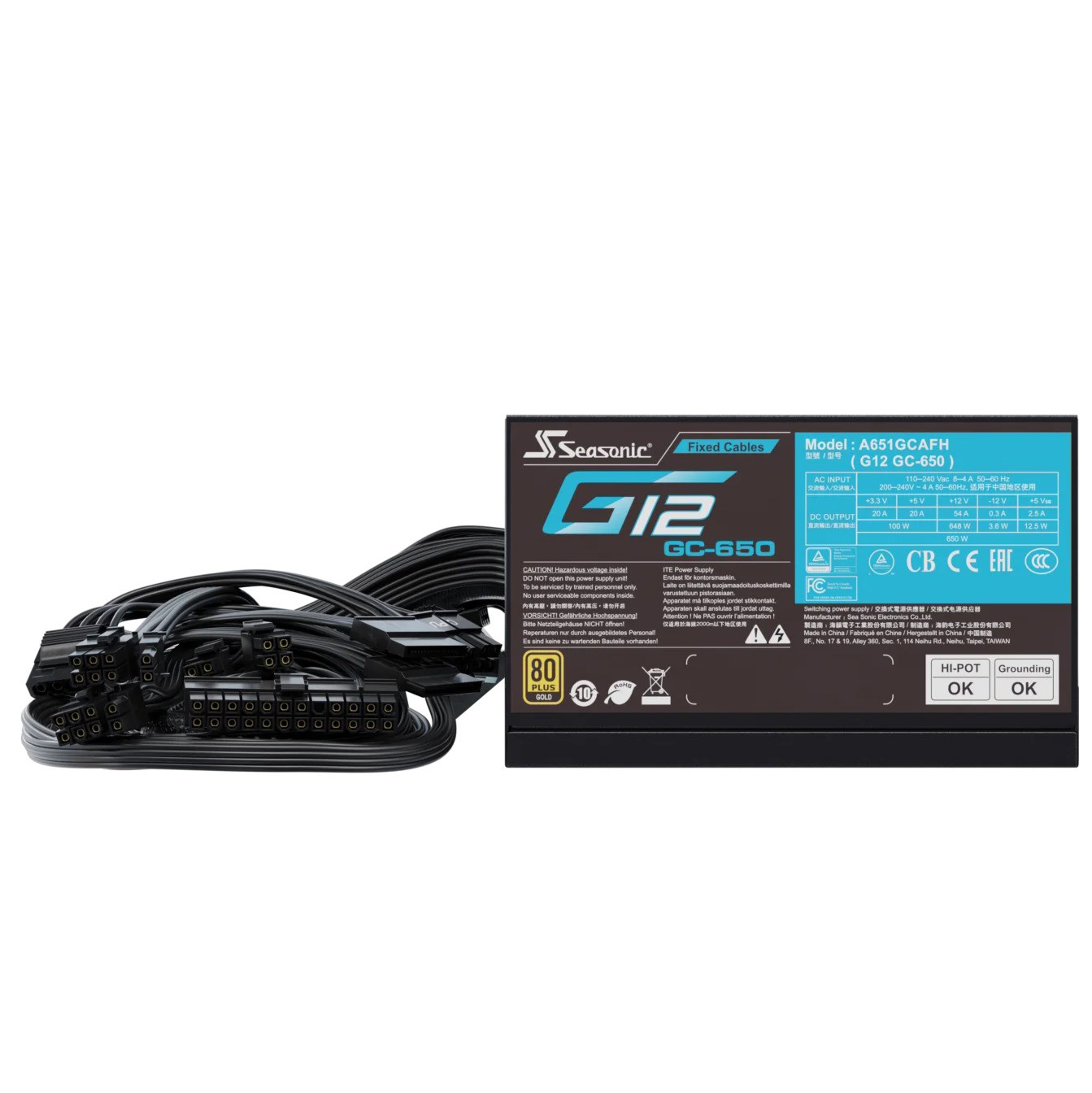 Seasonic - Seasonic G12-GC-650 650W 80 Gold Power Supply