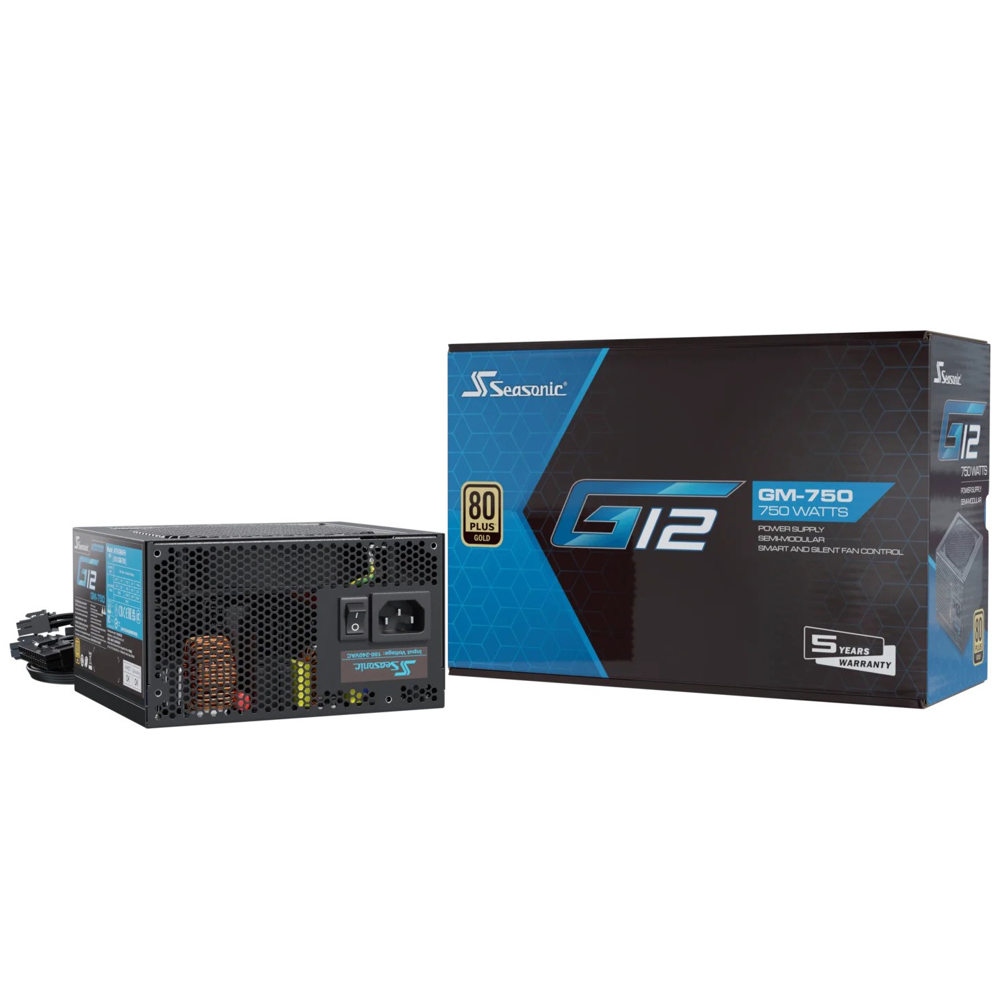 Seasonic - Seasonic G12 GM-750 750W 80 Plus Gold Semi-Modular Power Supply