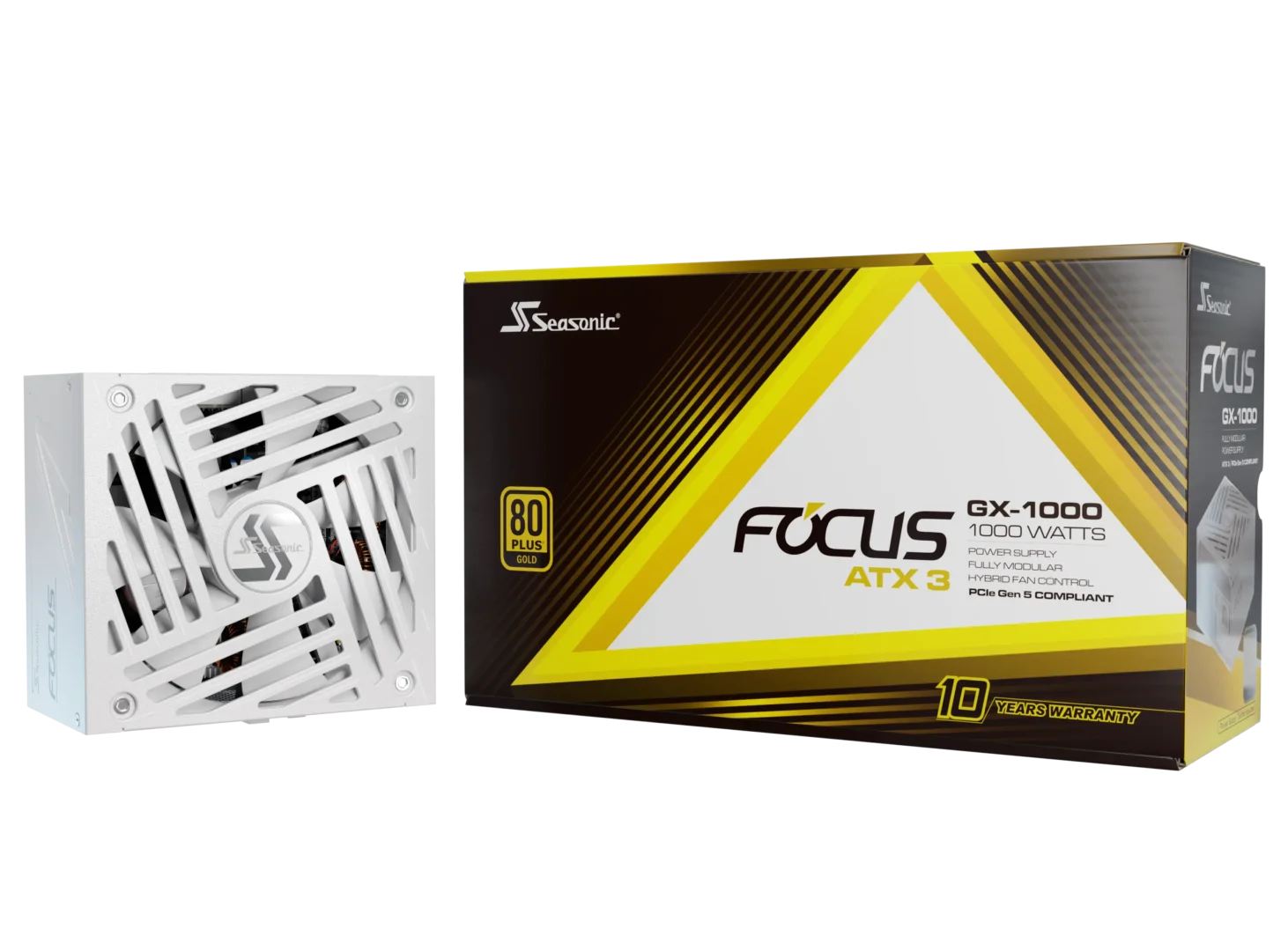 Seasonic Focus GX-1000 ATX 3.1 1000W 80 Gold Modular Power Supply - White