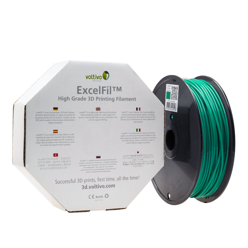 Voltivo - Voltivo ExcelFil - High grade 3D Printing Filament - PLA -1.75mm - Green