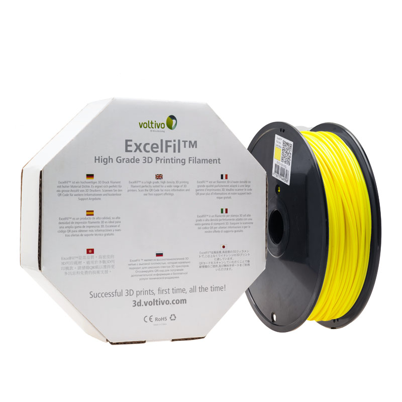 Voltivo - Voltivo ExcelFil - High grade 3D Printing Filament - PLA -3mm - Yellow