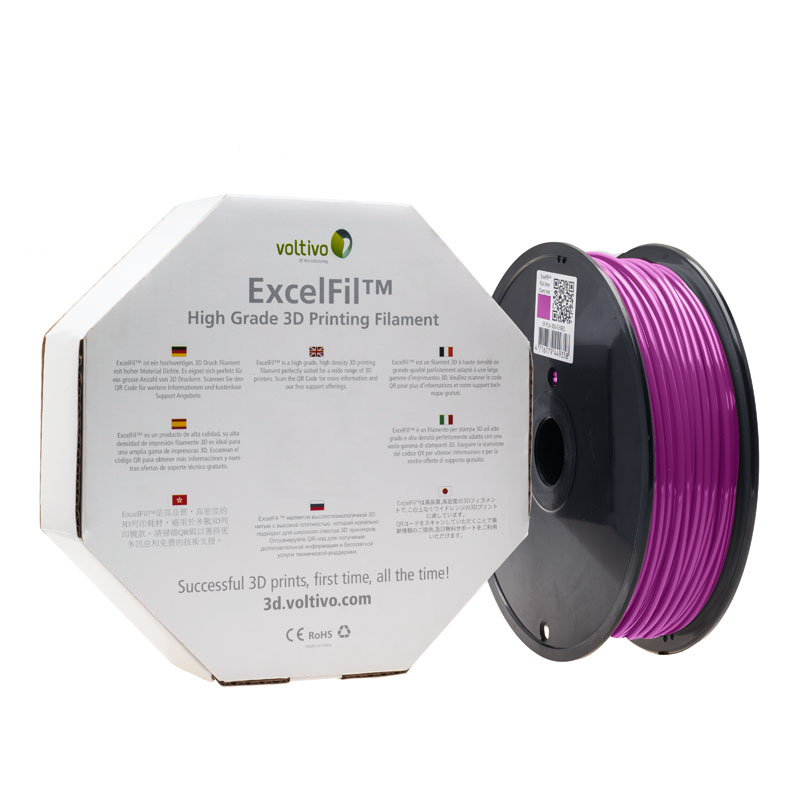 Voltivo - Voltivo ExcelFil - High grade 3D Printing Filament - PLA - 3mm - Violet