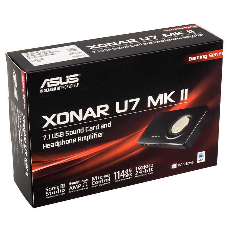 Asus - ASUS Xonar U7 MK2 Sound card, Hi-Speed USB