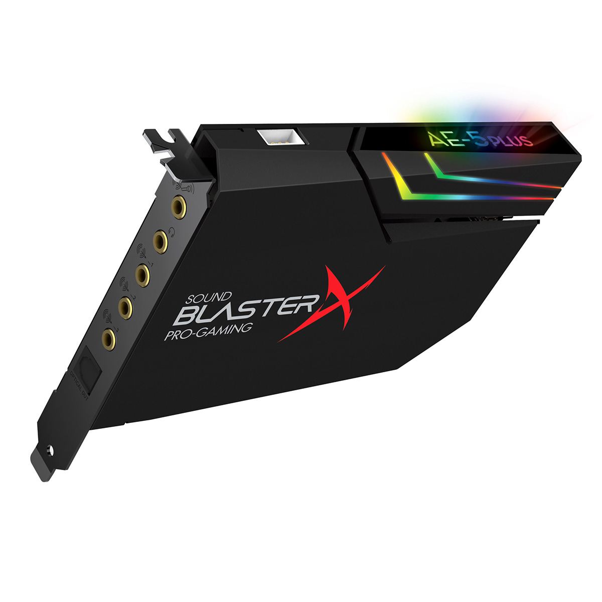 Creative - Creative Sound BlasterX AE-5 Plus Black PCI-e RGB Gaming Sound Card
