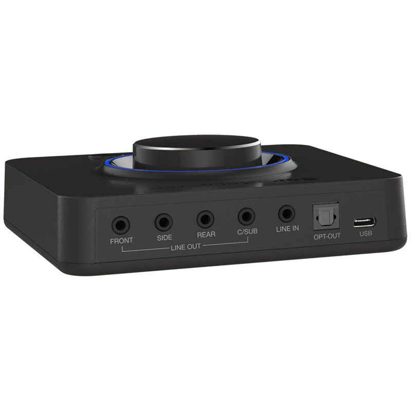 Creative - Creative Sound Blaster X3 Hi-res 7.1 External USB DAC and Amp Sound Card with Super X-Fi® for PC and Mac