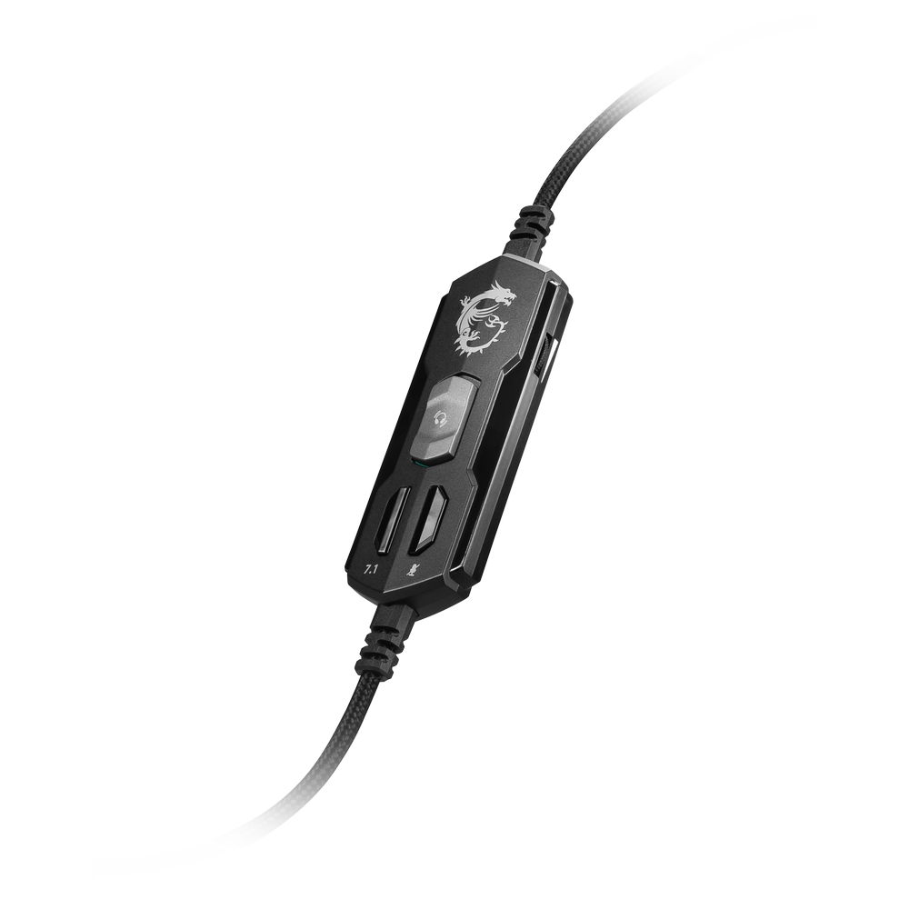 MSI - MSI Immerse GH50 7.1 Virtual Surround Sound RGB USB Gaming Headset (S37-0400020-SV1)