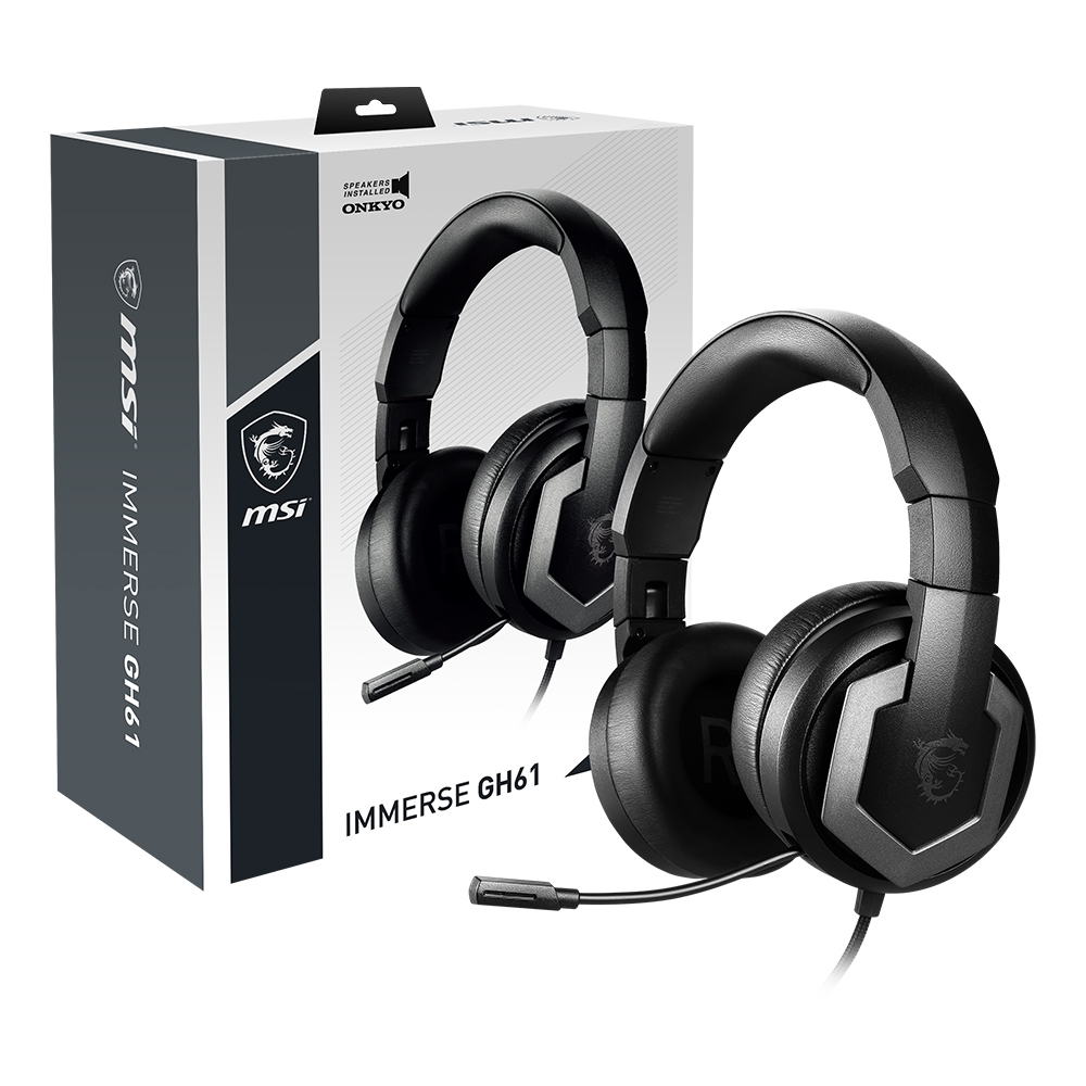MSI - MSI 7.1 IMMERSE GH61 Hi-Res Surround Sound Gaming Headset (S37-0400030-SV1)